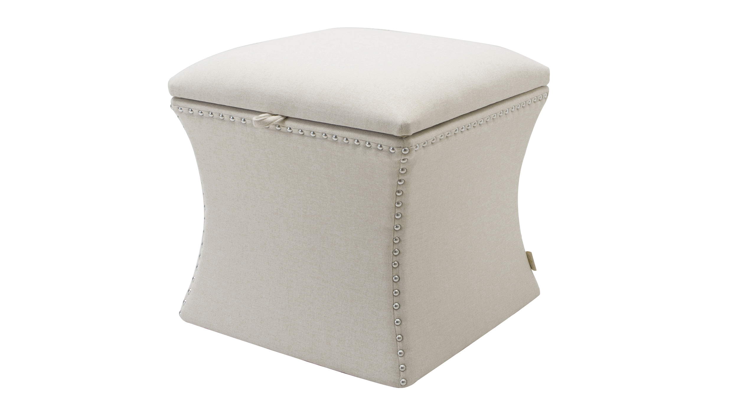 Jennifer Taylor Home 2330-970 Holly Midcentury Sky Neutral Hourglass Storage Ottoman