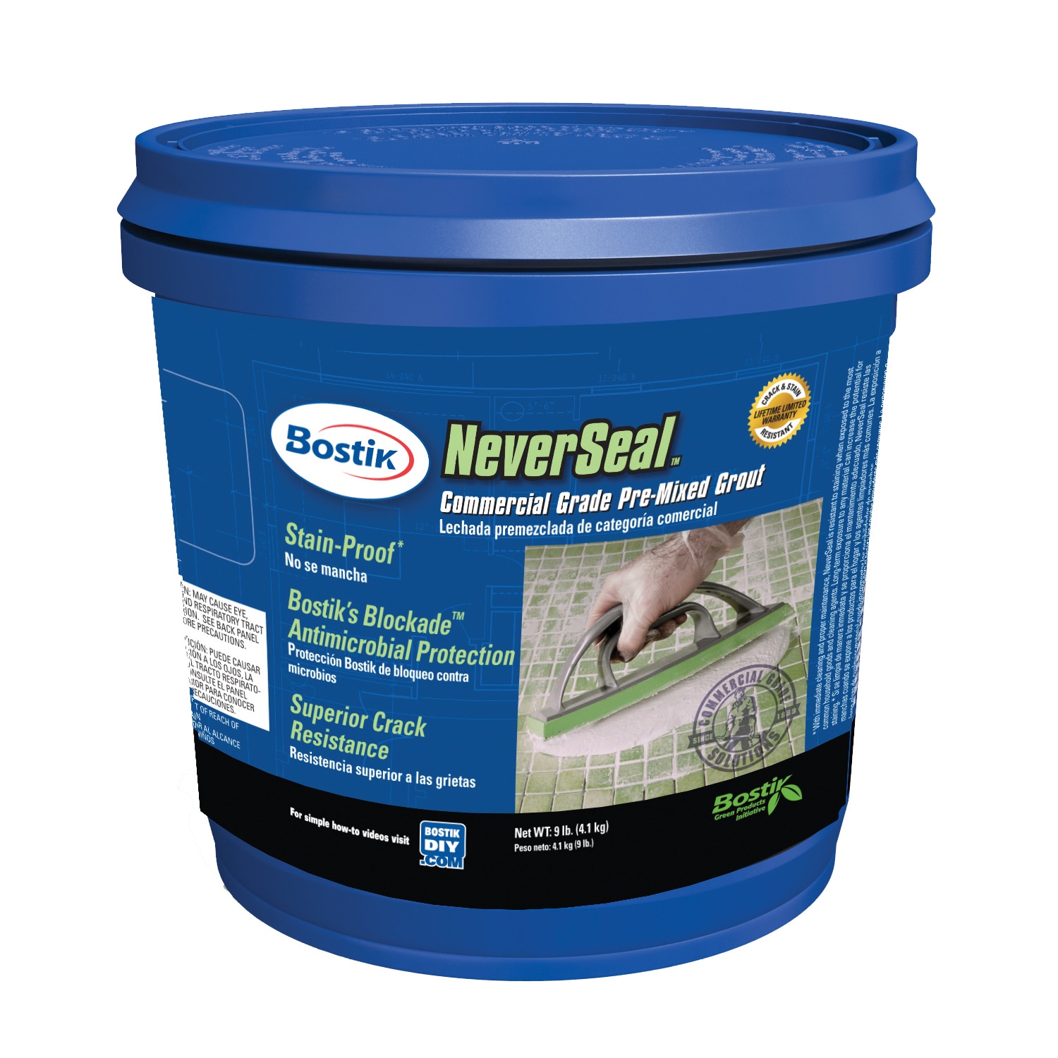Bostik NeverSeal 9-lb Misty Gray Grout in the Grout department at