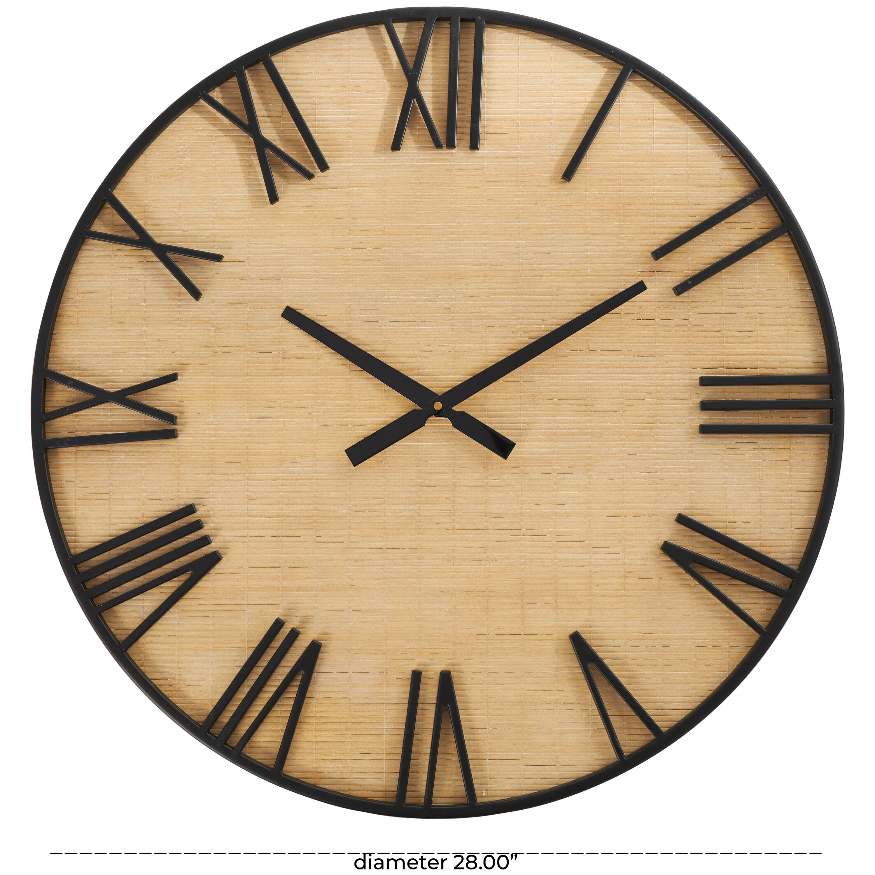 Selene Round Metal Modern Farmhouse Wall Clock - 30.5