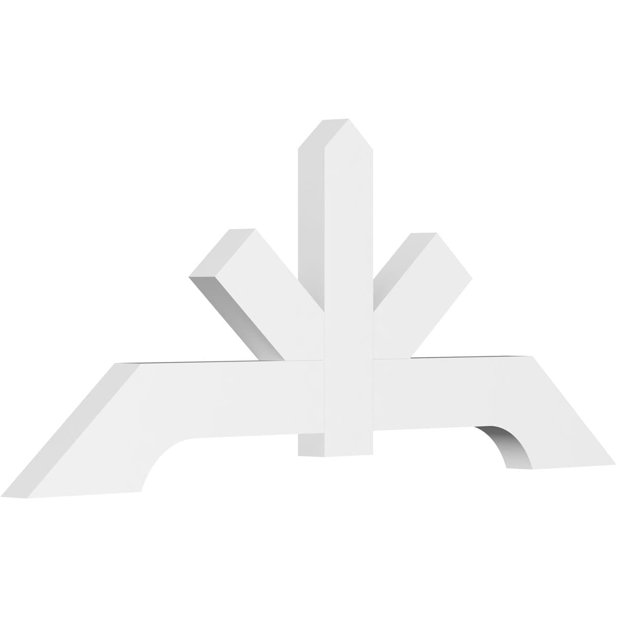 Ekena Millwork GBP048X20X0204VAN00 Vanguard White PVC Gable bracket