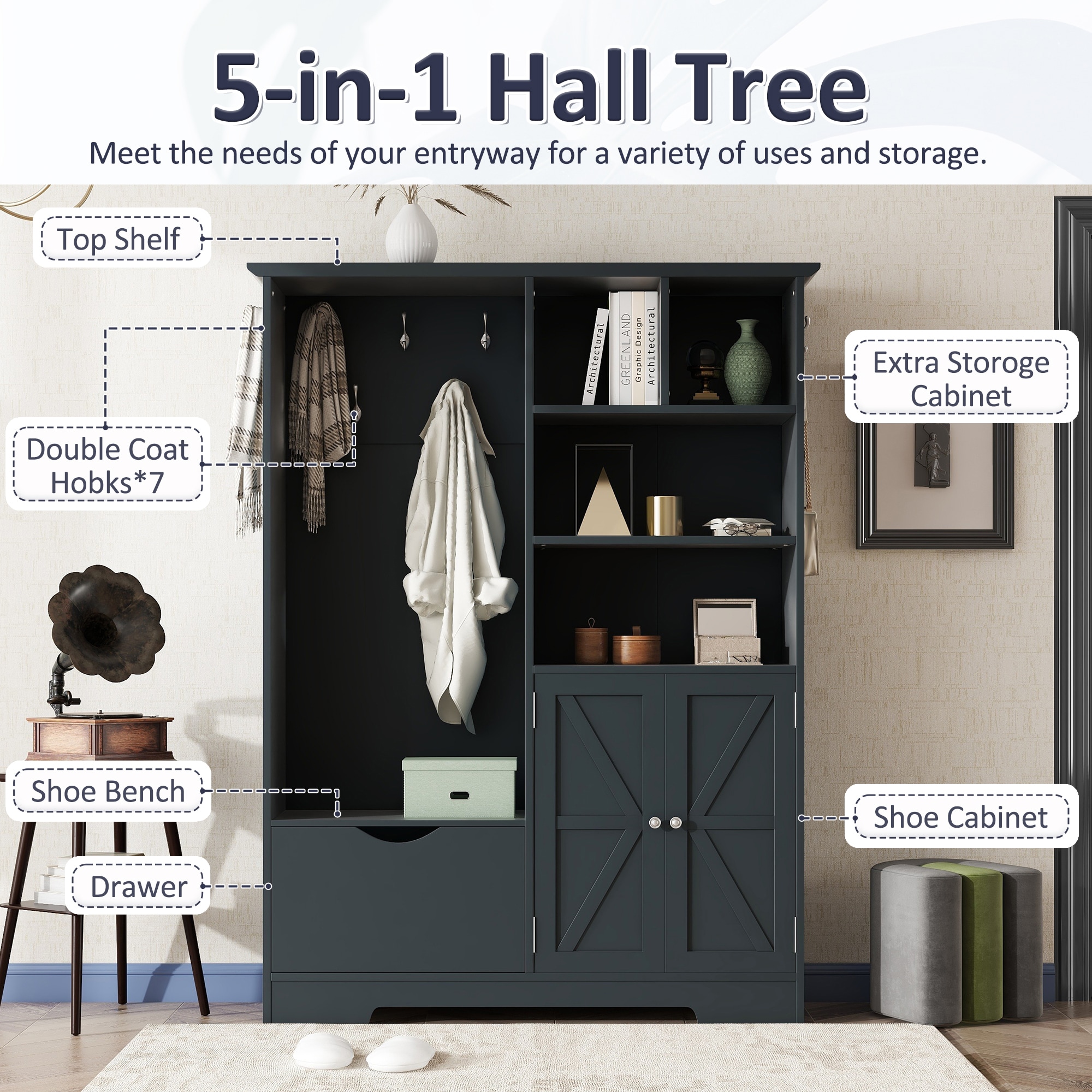 SINOFURN SYA390020EO Hall-Trees - View #14