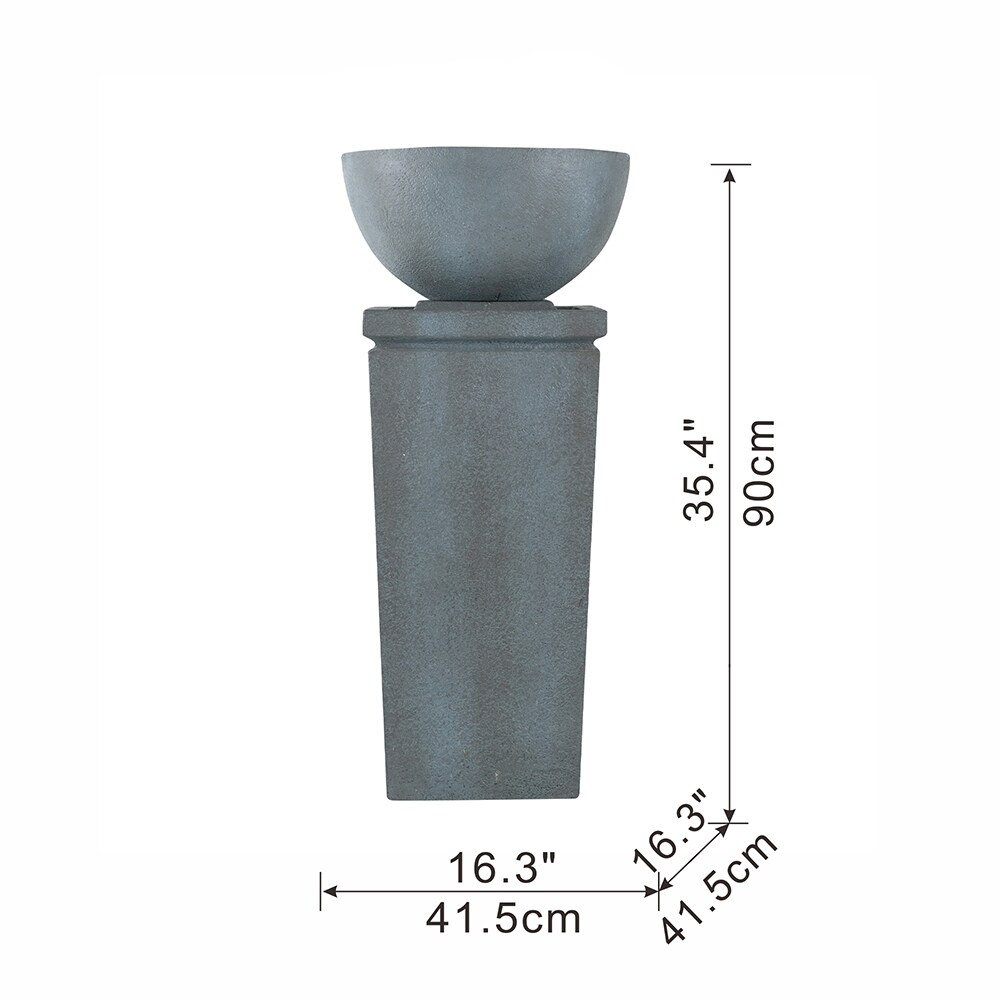 ZAKLOOP 35.4-Inches H x 16.3-Inches W Gray Garden Statue in ZAKLOOP 35.4-Inches H x 16.3-Inches W Gray Garden Statue in