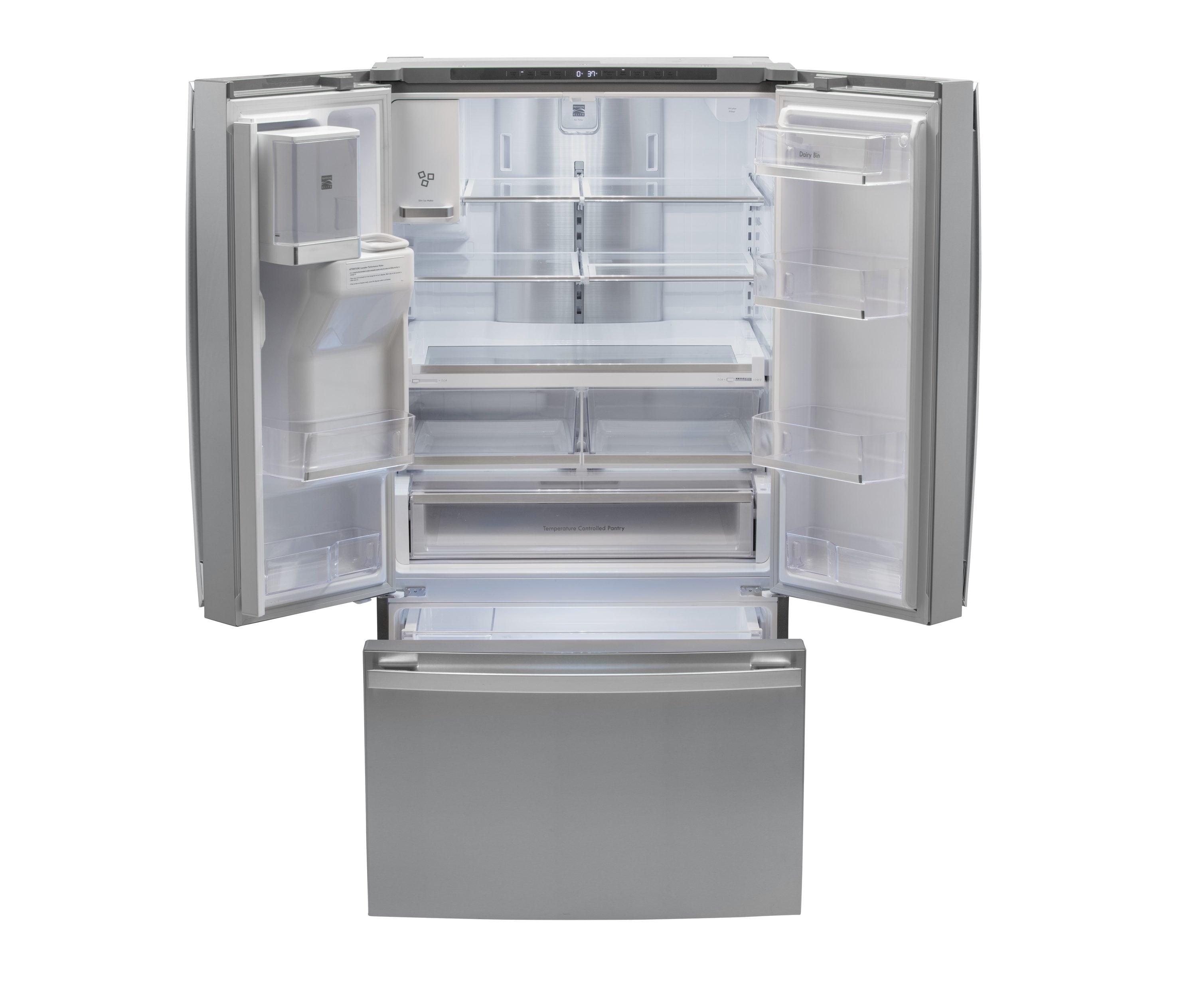 Kenmore Elite 30.6-cu ft French Door Refrigerator with Ice Maker (Finger Print Resistant Stainless Steel) ENERGY STAR in the French Door Refrigerators department at Lowes.com