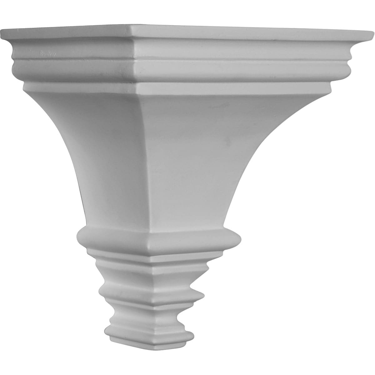 Ekena Millwork COR07X07X05TR 7.125-in x 5.125-in x 7.5-in Primed White Urethane Paintable Corbel