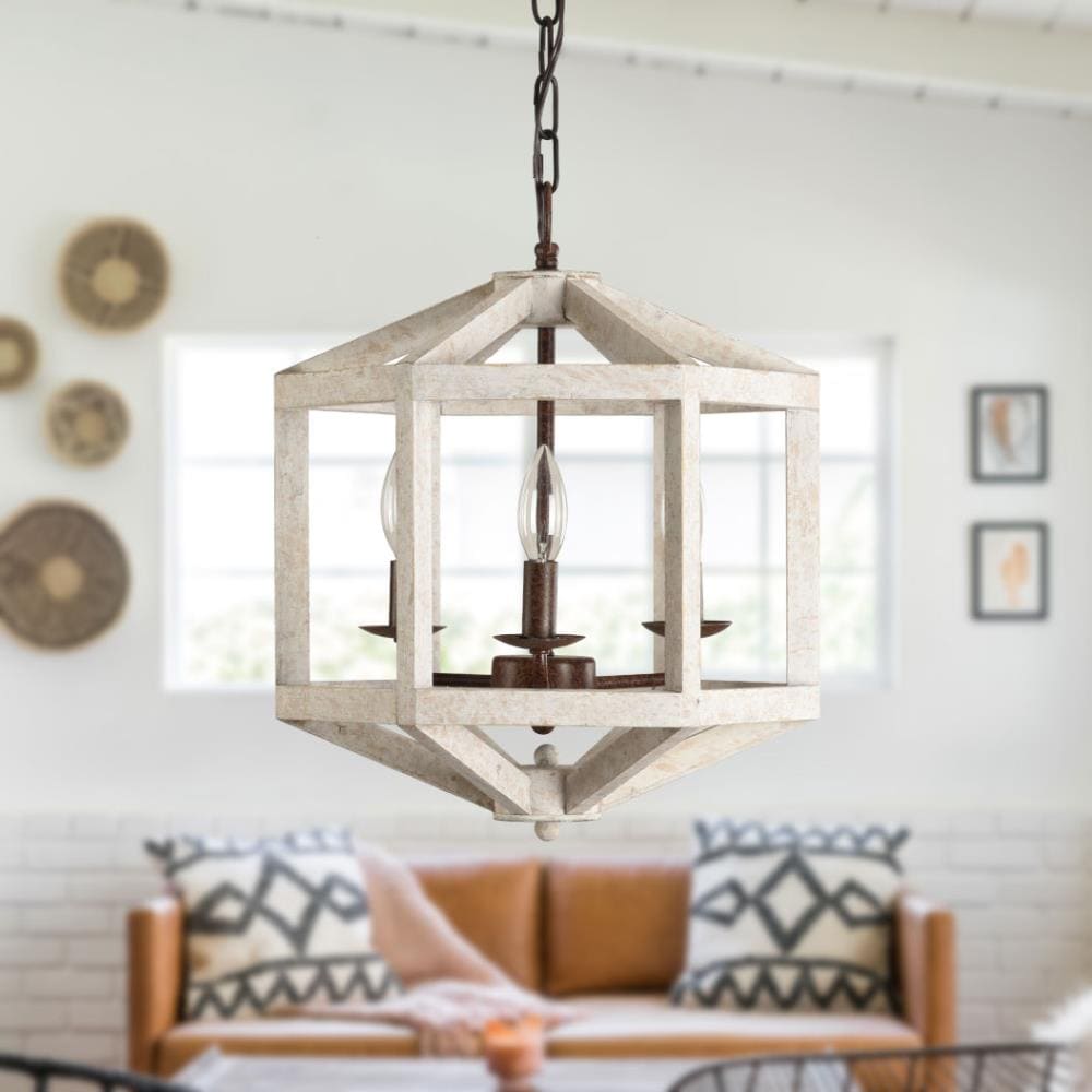 Farmhouse Wood Chandelier Farmhouse Pendant Lighting At Lowes Com   42137234 