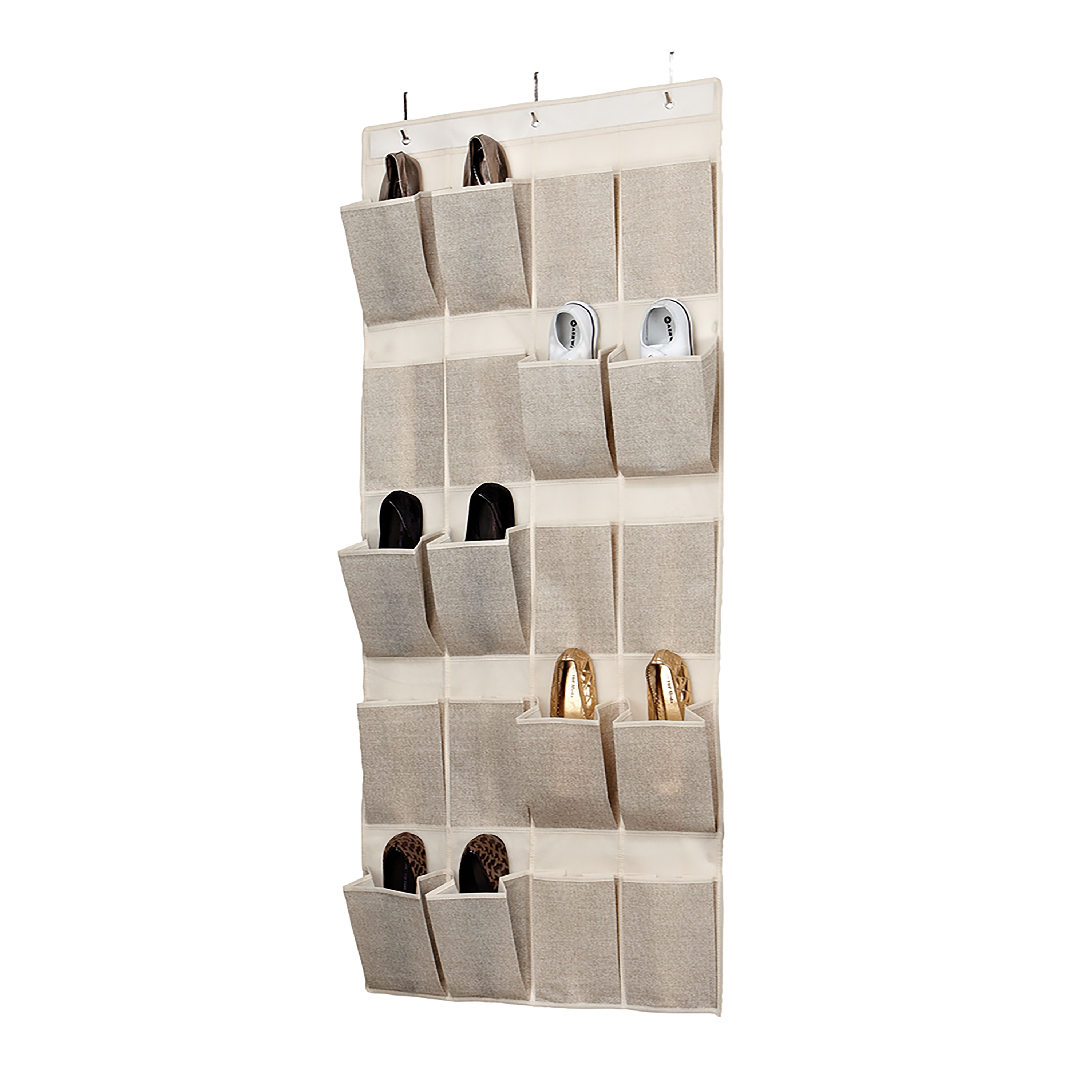 Organize It All 59.62-in H 6 Tier 18 Pair Chrome Metal Over-the-door Shoe  Organizer in the Shoe Storage department at