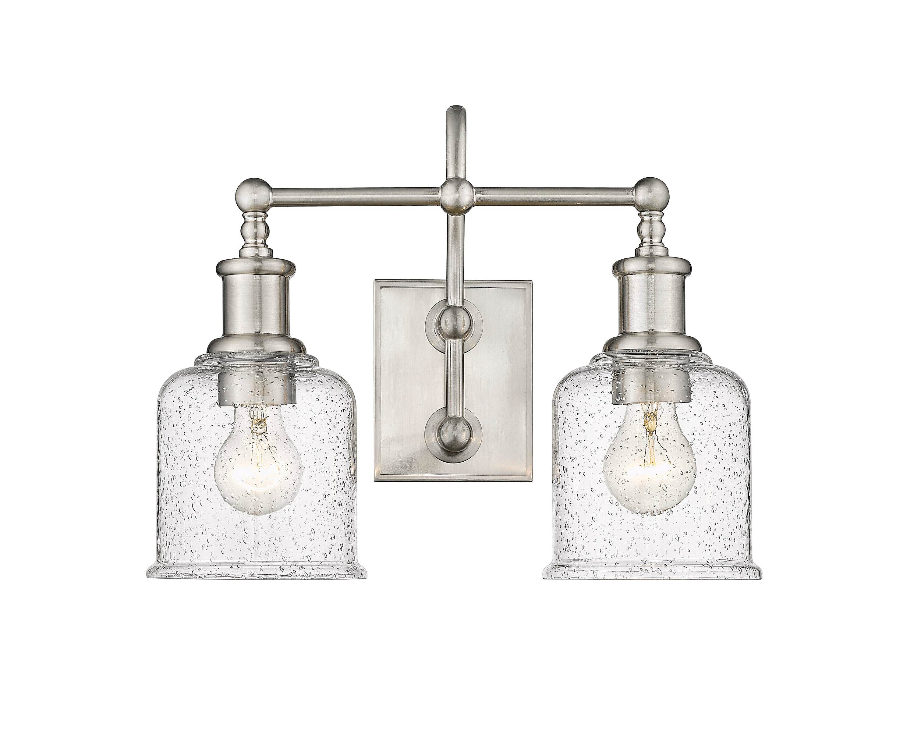 Bryant Vintage Industrial 2-Light Wall Sconce in Matte Black