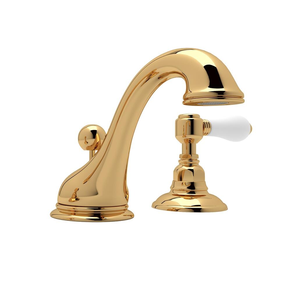 Rohl Italian Brass Widespread 2-Handle Bathroom Sink Faucet with Drain ...