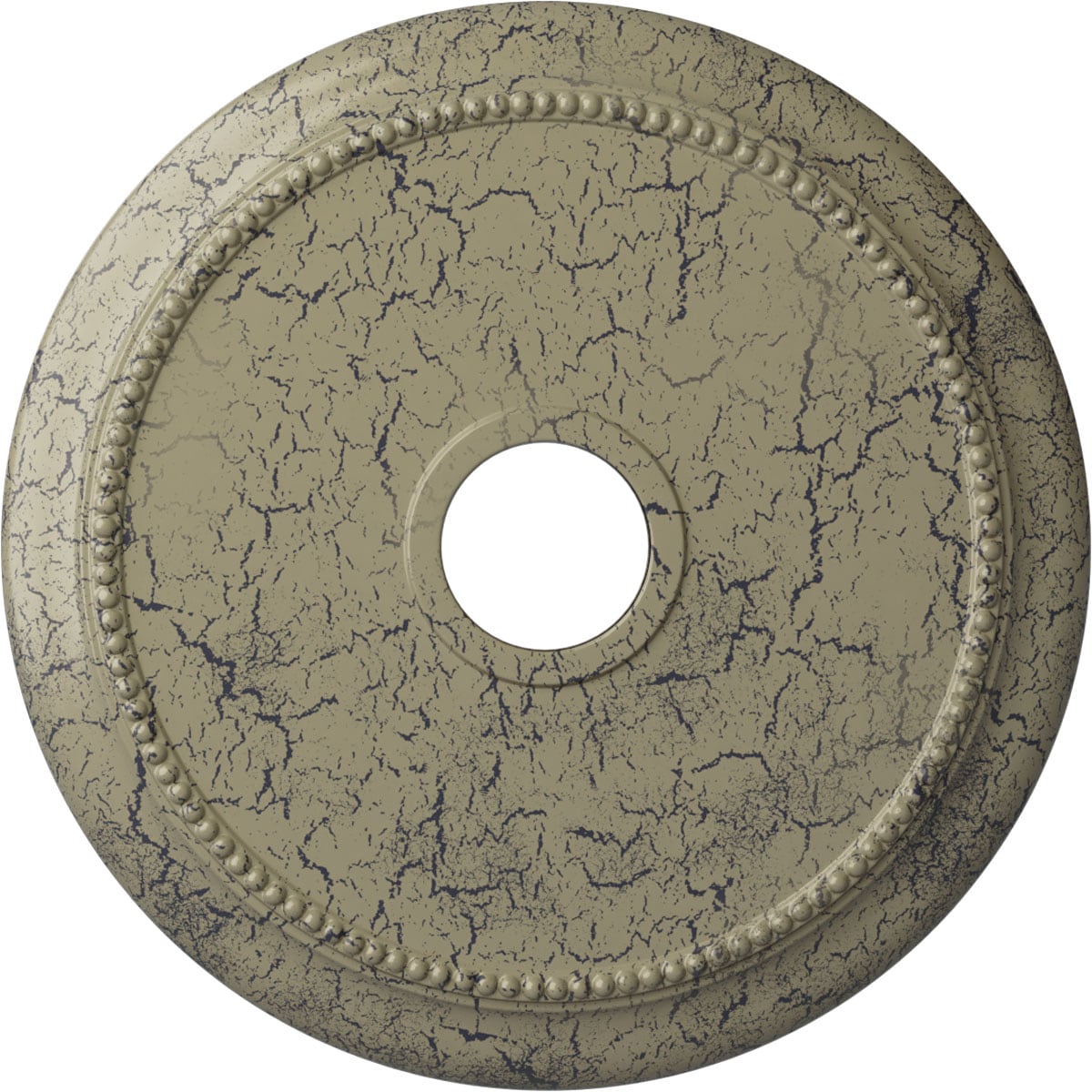 Ekena Millwork CM24CRCSC Crendon 24.125-in W x 24.125-in L Painted Castle Stone Crackle Polyurethane Whole Ceiling Medallion
