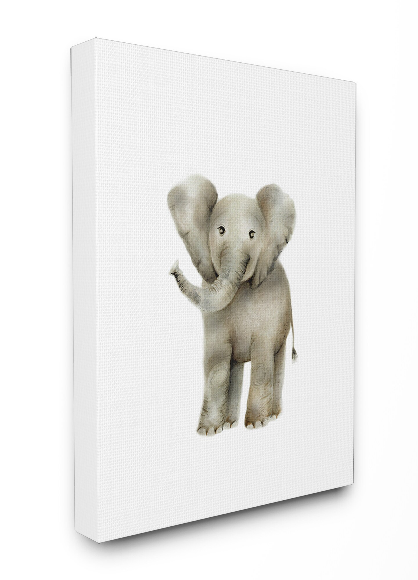 24 x 1.5 x 30 Proudly Made in USA Stupell Industries Mama and Baby Elephants Oversized Stretched Canvas Wall Art 