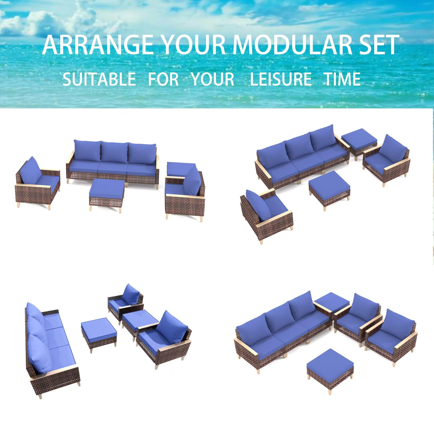 CESICIA R29-5P-BR Patio-Conversation-Sets - View #8