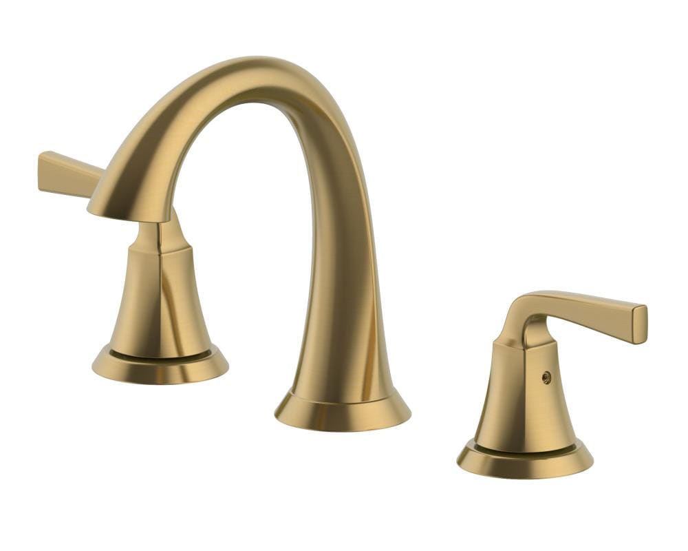 allen + roth Mullen Brushed Gold 2-Handle 8-in Widespread WaterSense ...