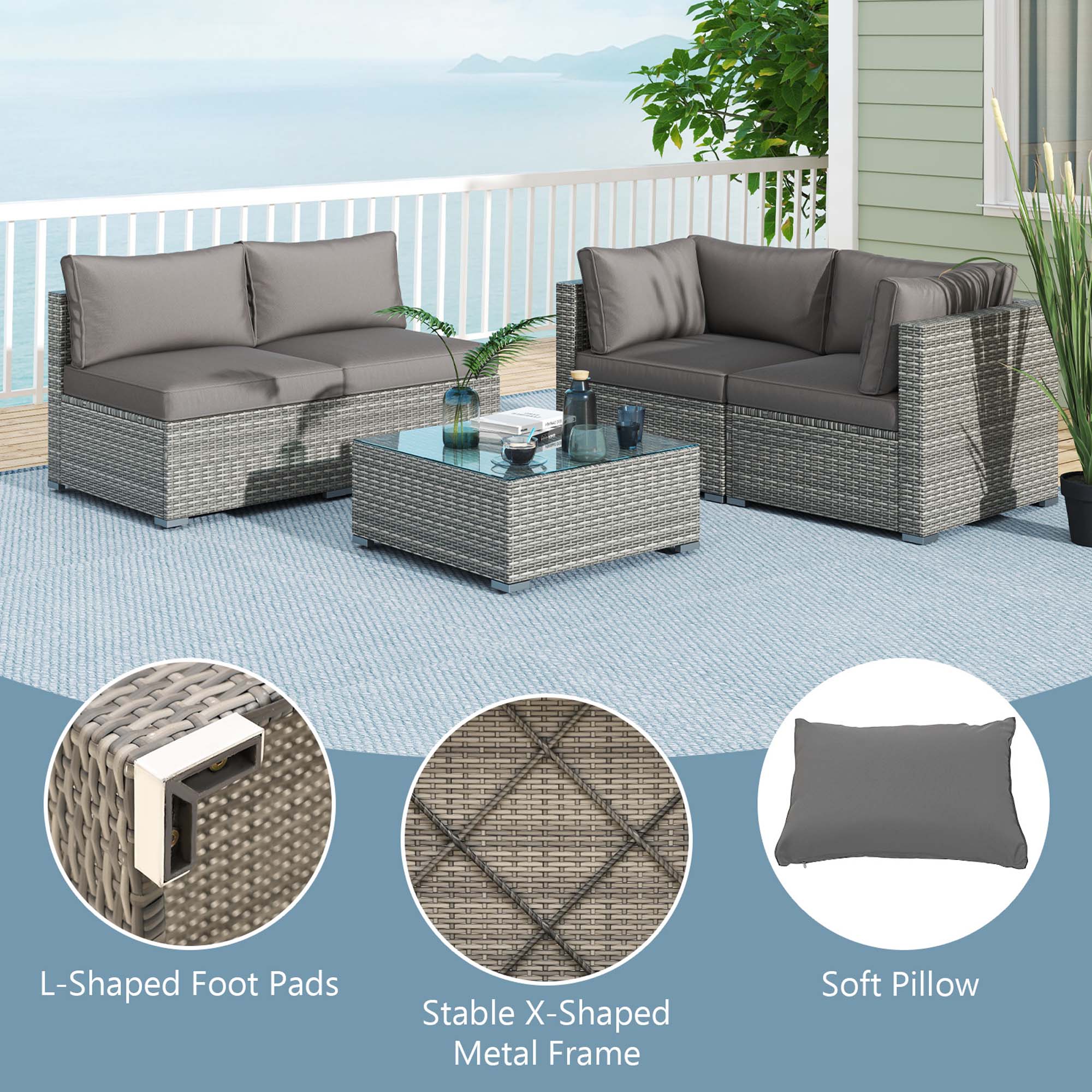 Costway HCST06332 Patio-Conversation-Sets - View #5