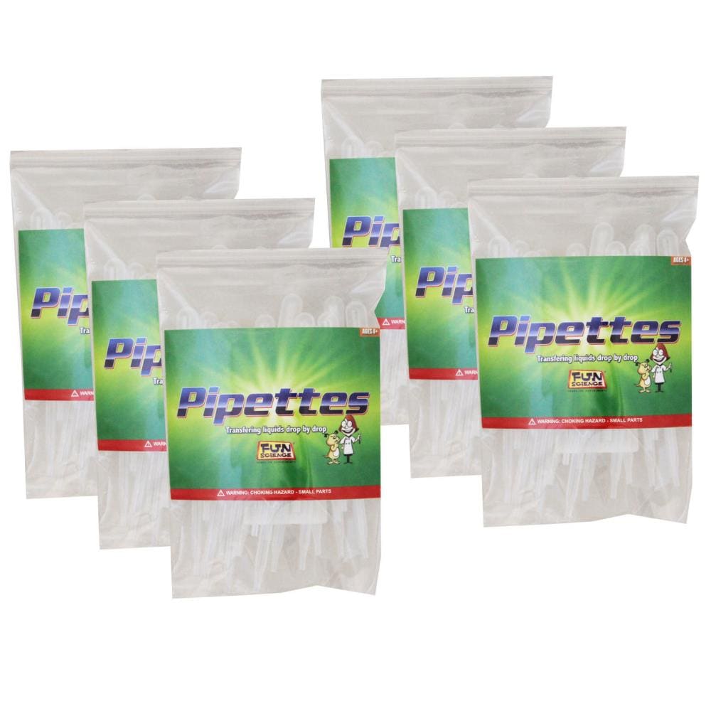 Fun Science Pipettes, 2mm, 30 Per Pack, 6 Packs