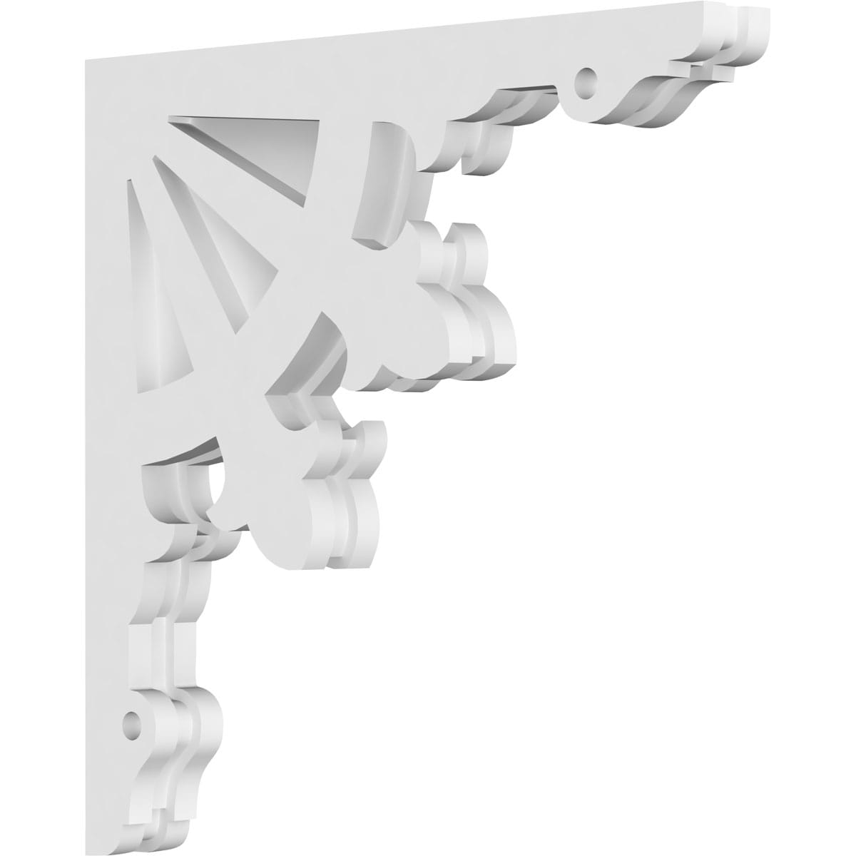 Ekena Millwork CORP01X16X16RL 1.875-in x 16-in x 16-in Riley Unfinished White PVC Paintable Corbel