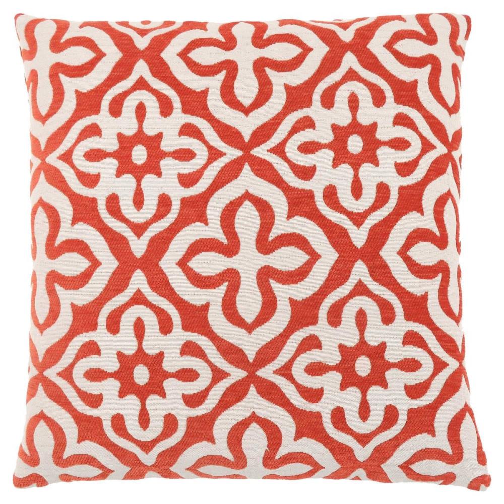 HomeRoots 355805 18-in x 18-in Orange, Motif Design- Pillow