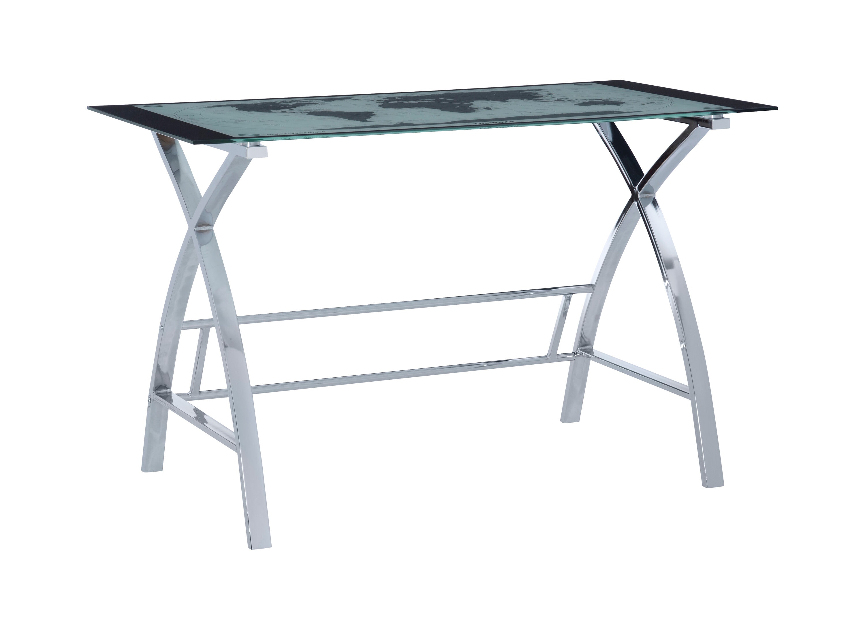 Powell PWLS637 47.25-in Chrome Modern/Contemporary Computer Desk