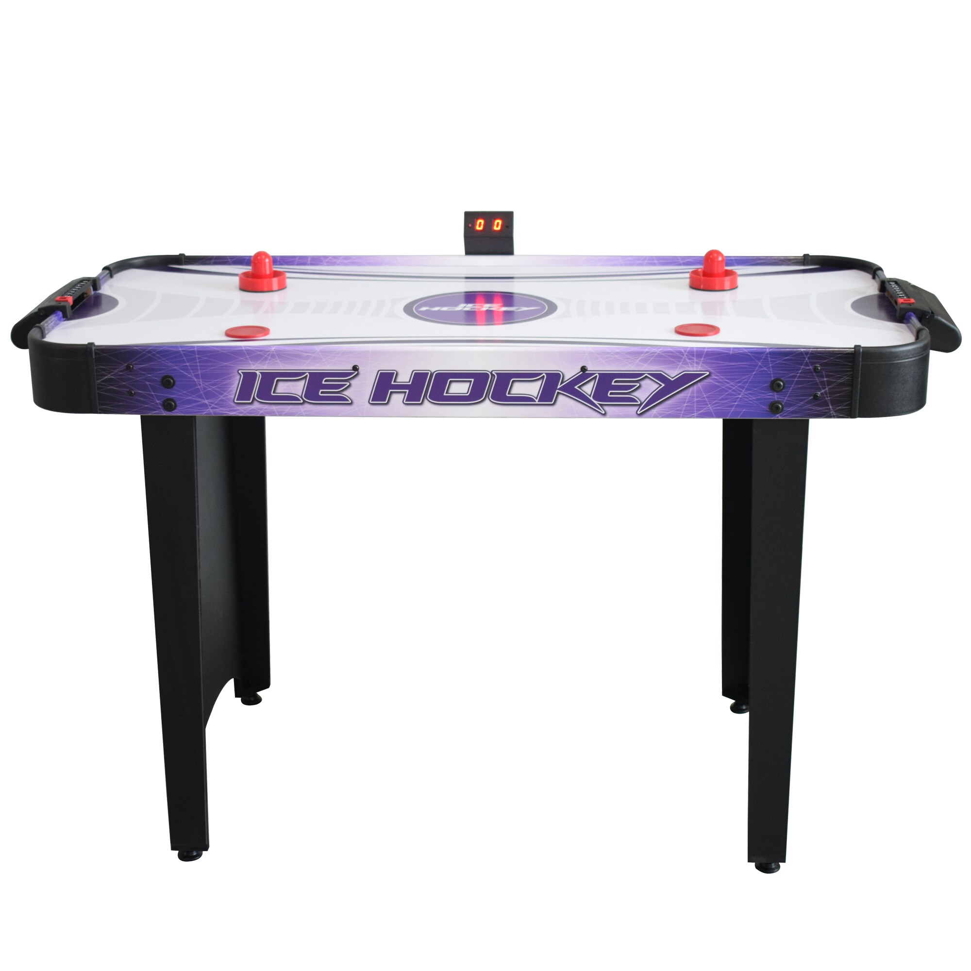 Plug-in Air Powered Hockey Set with Electric Scorer Indoor Arcade Game for Adult Game Room Includes 2 Pushers 2 Pucks and Leg Levelers for Family Game Night Sunnydaze 7 ft Air Hockey Table 