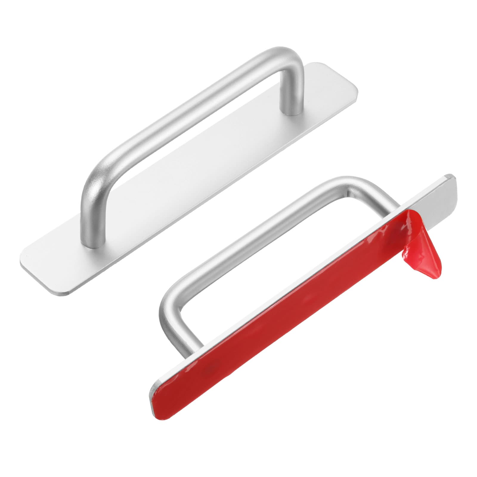 Unique Bargains - 2pcs Adhesive Cabinet Handle 5.8inch No Drilling Closet Door Stick on Handle Dr...