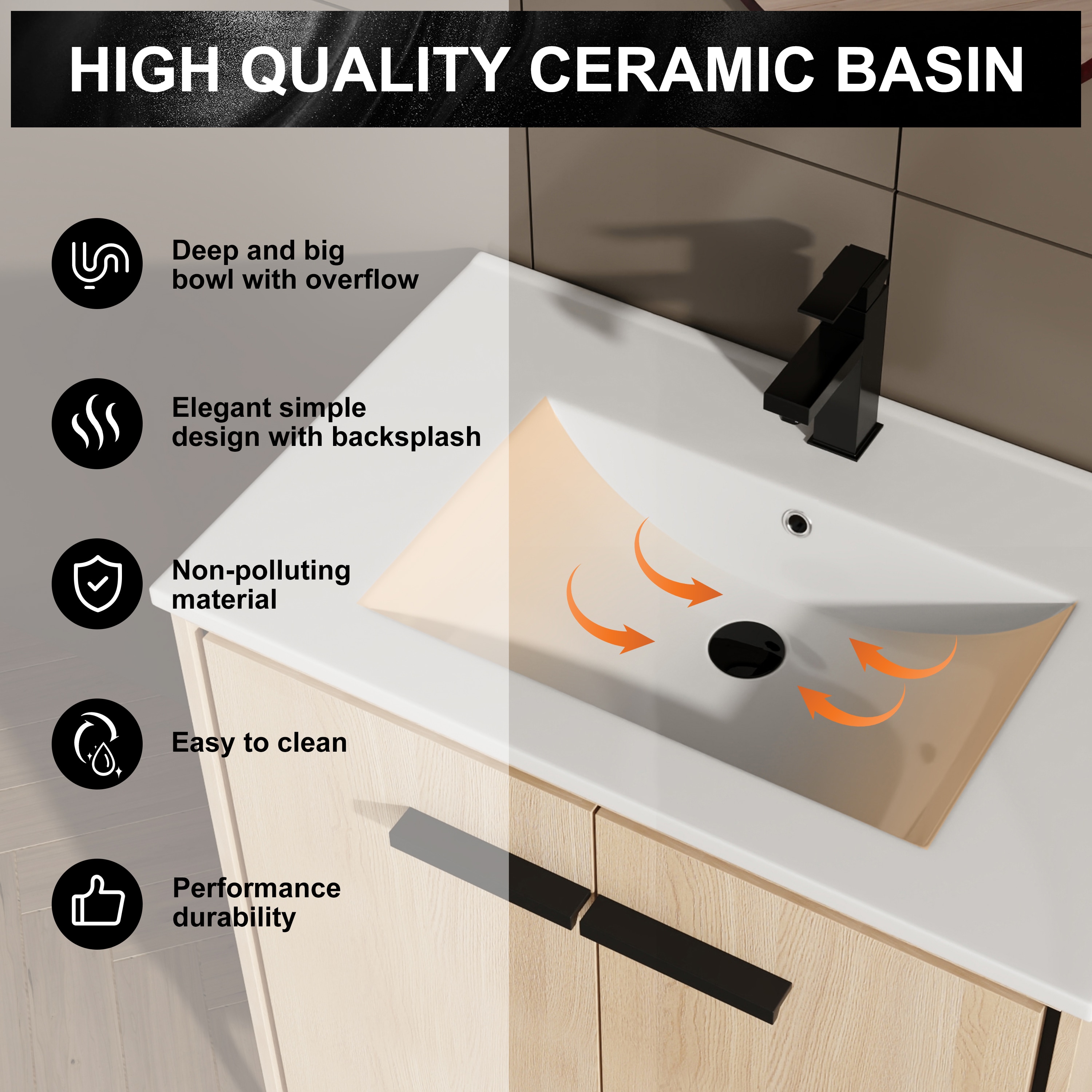 WELLFOR GLEM-S00024 Bath-Vanity-Combo - View #2