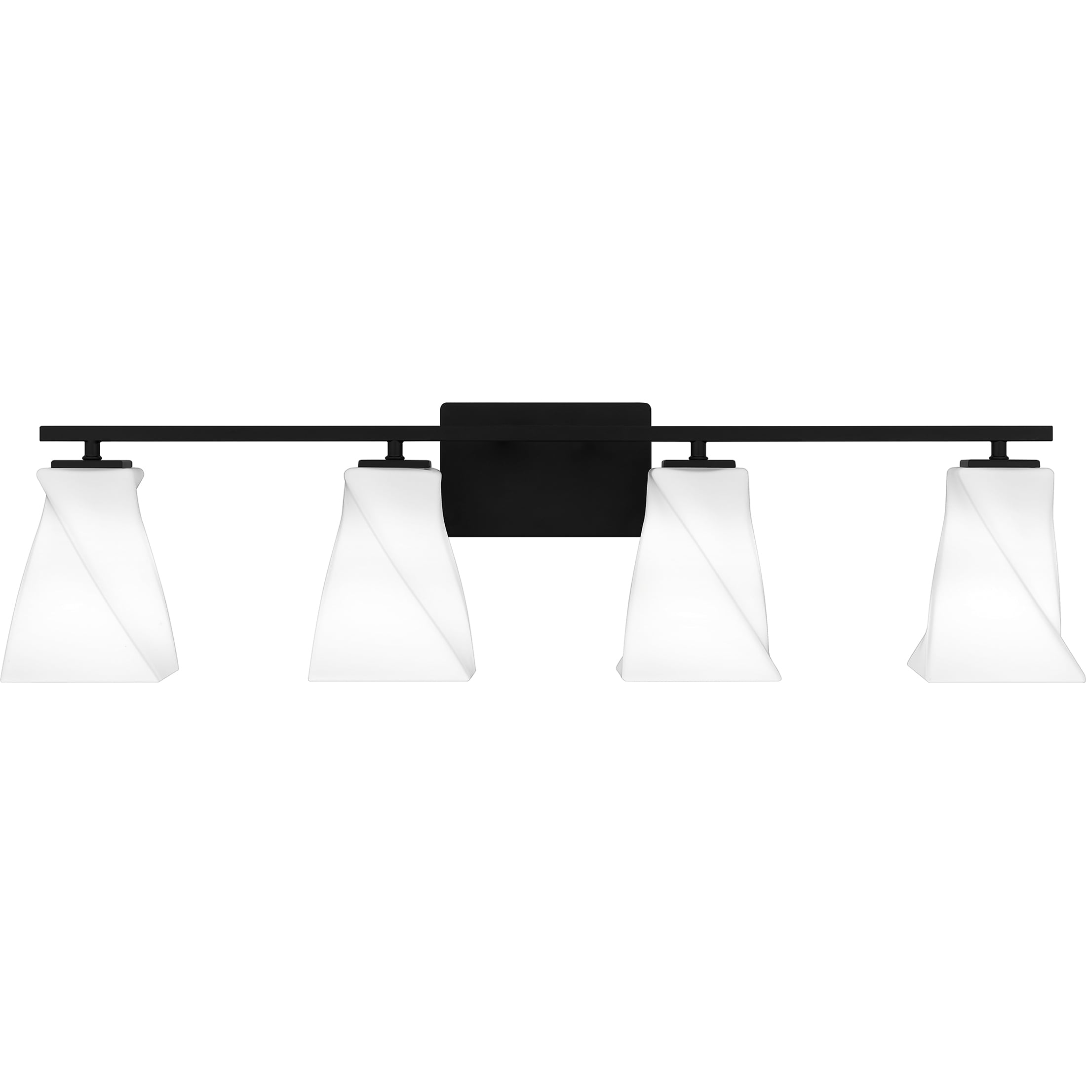 Quoizel STS8634MBK Stetson 34.25-in 4 -Light Matte Black Transitional Vanity light