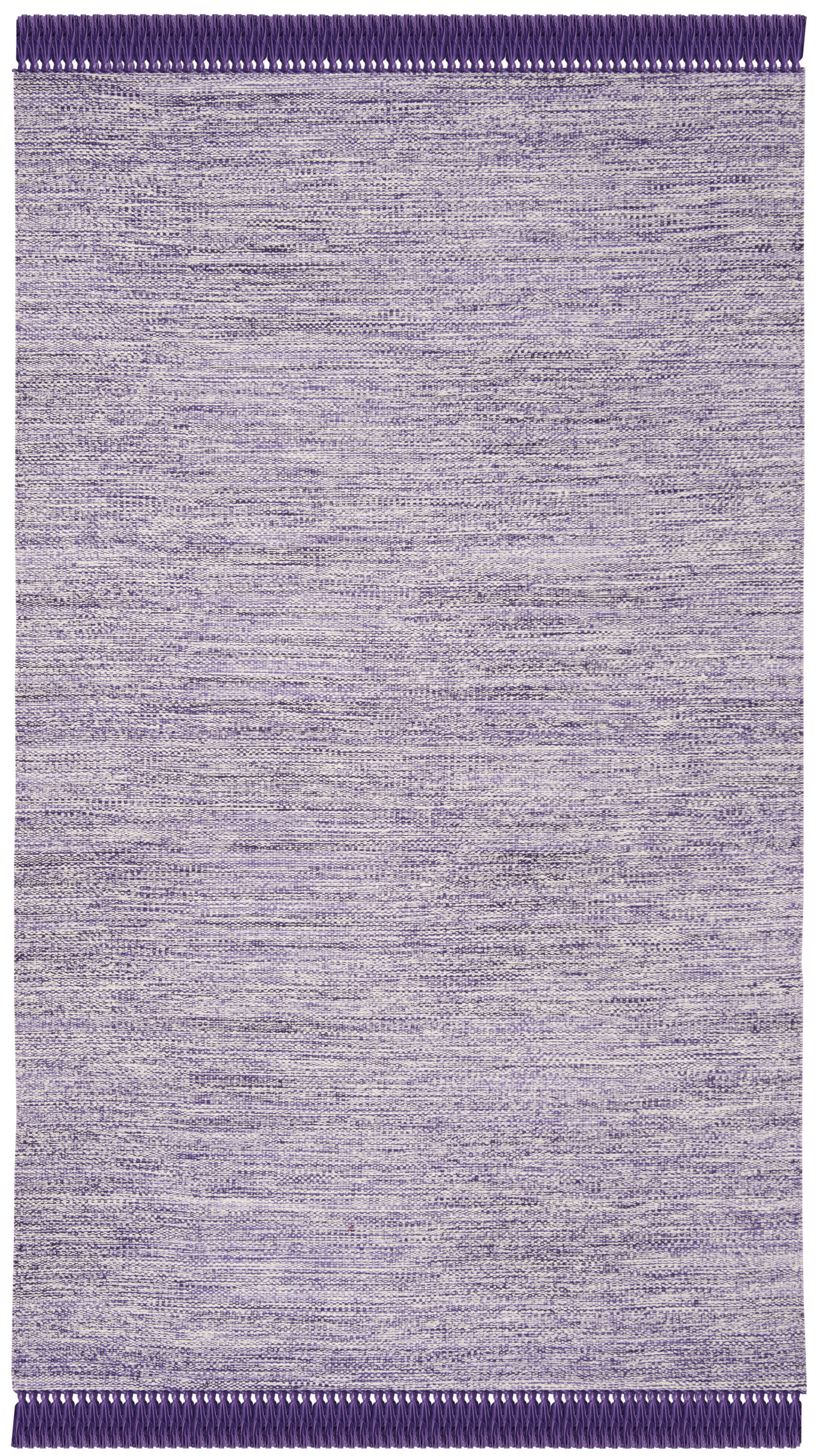 Reversible Purple Cotton Flat Woven 8' x 10' Area Rug
