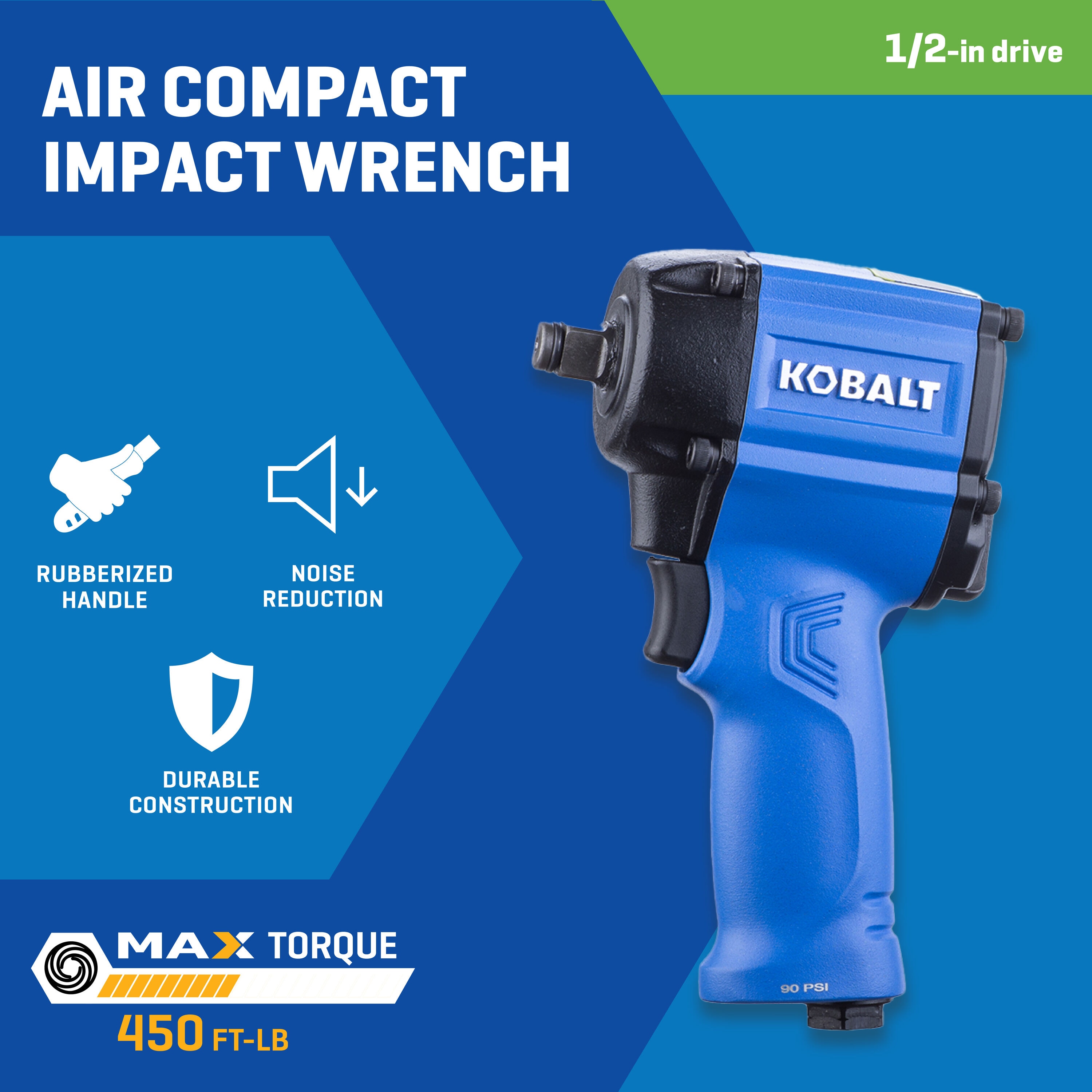 Kobalt 0.5-in 450-ft lb Air Impact Wrench in the Air Impact