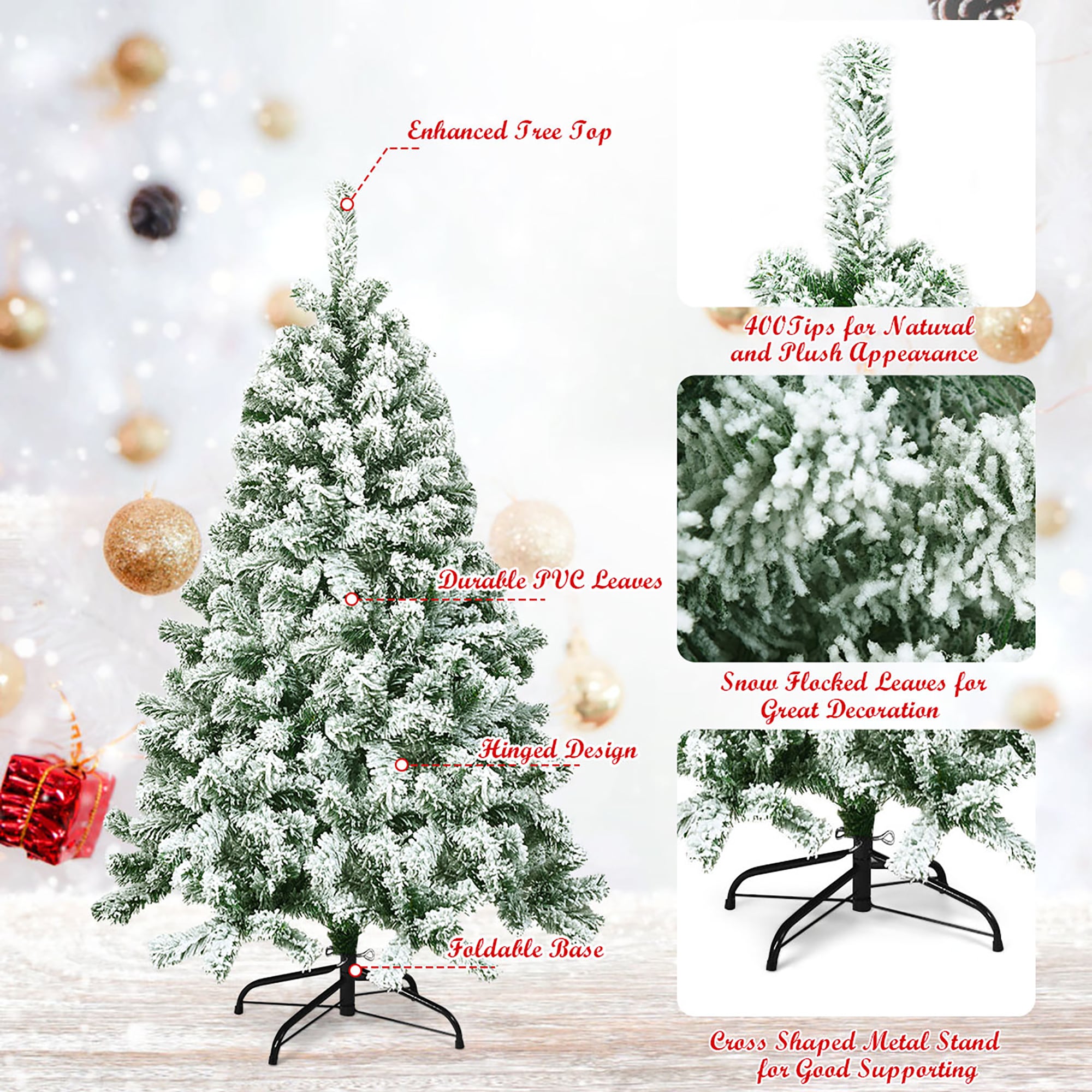 Costway CM22865 Artificial-Christmas-Trees - View #8