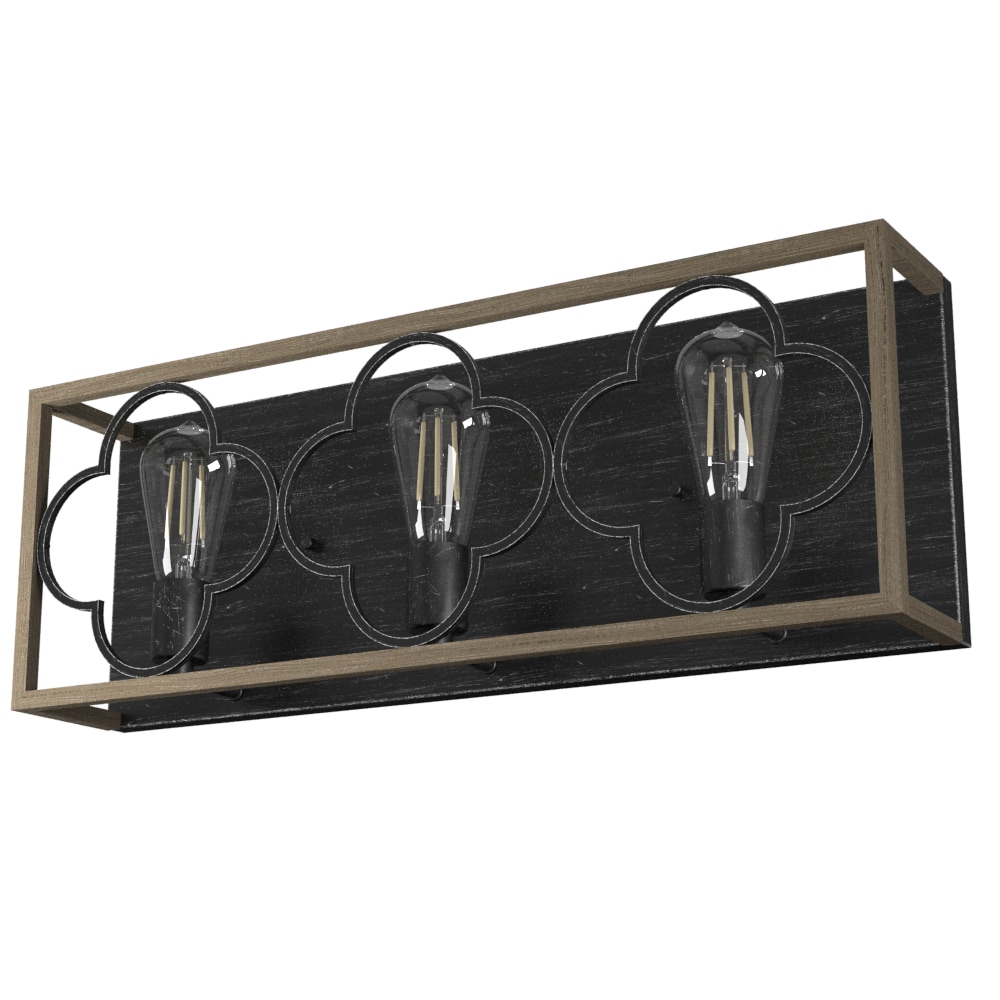 Hunter 19396 Gablecrest 4.75-in 3 -Light Matte Brown Transitional Vanity light