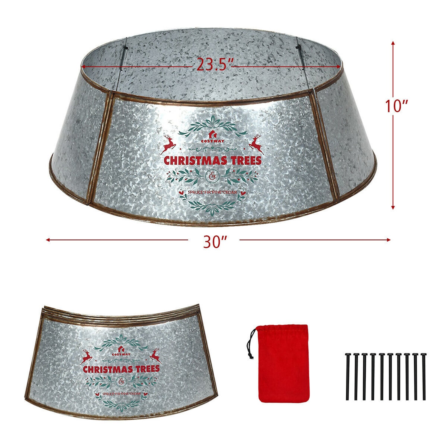 WELLFOR HYZ22786SL Tree-Skirts - View #2