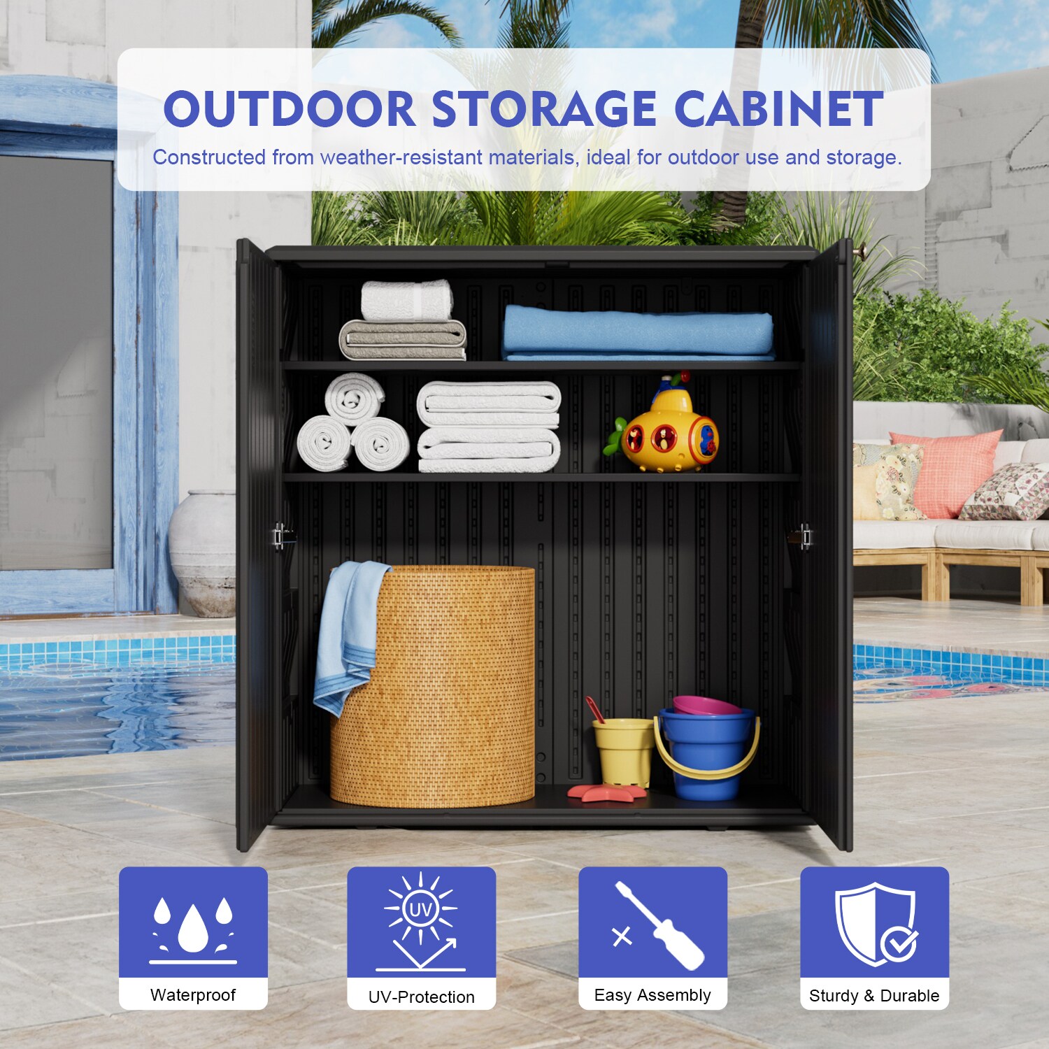 WELLFOR TATY0517 Small-Outdoor-Storage - View #6