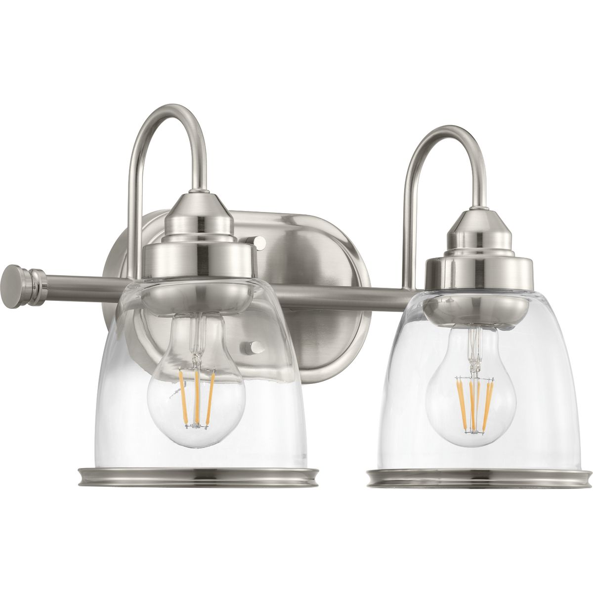 Progress Lighting P300179-009 Saluda 15.5-in 2 -Light Brushed Nickel Transitional Vanity light