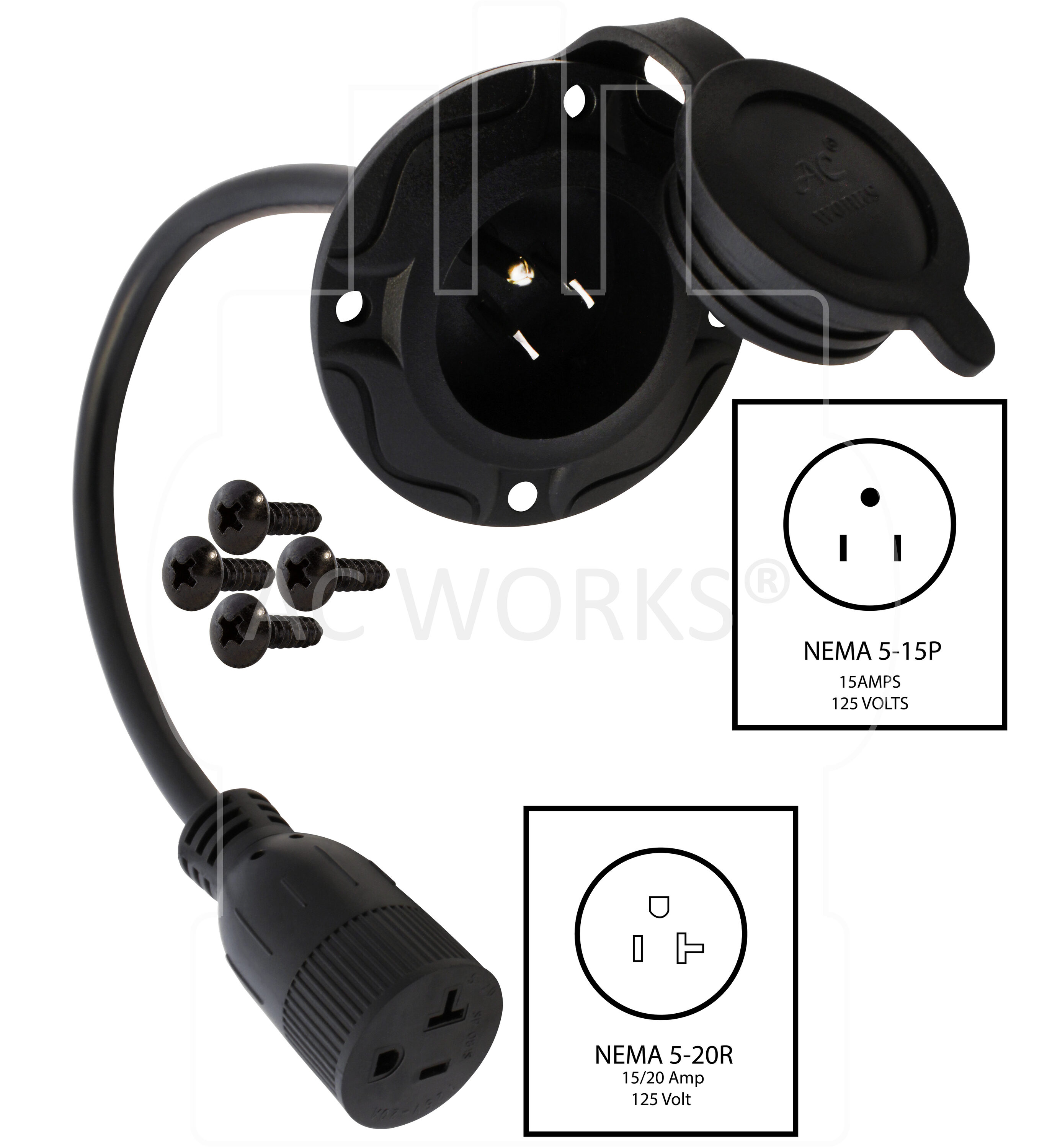 AC WORKS IN515520 Power-Outlet-Taps - View #8