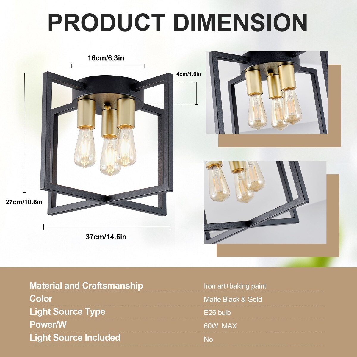 PEXCHO D01027HQ5LY flushmounts - View #4