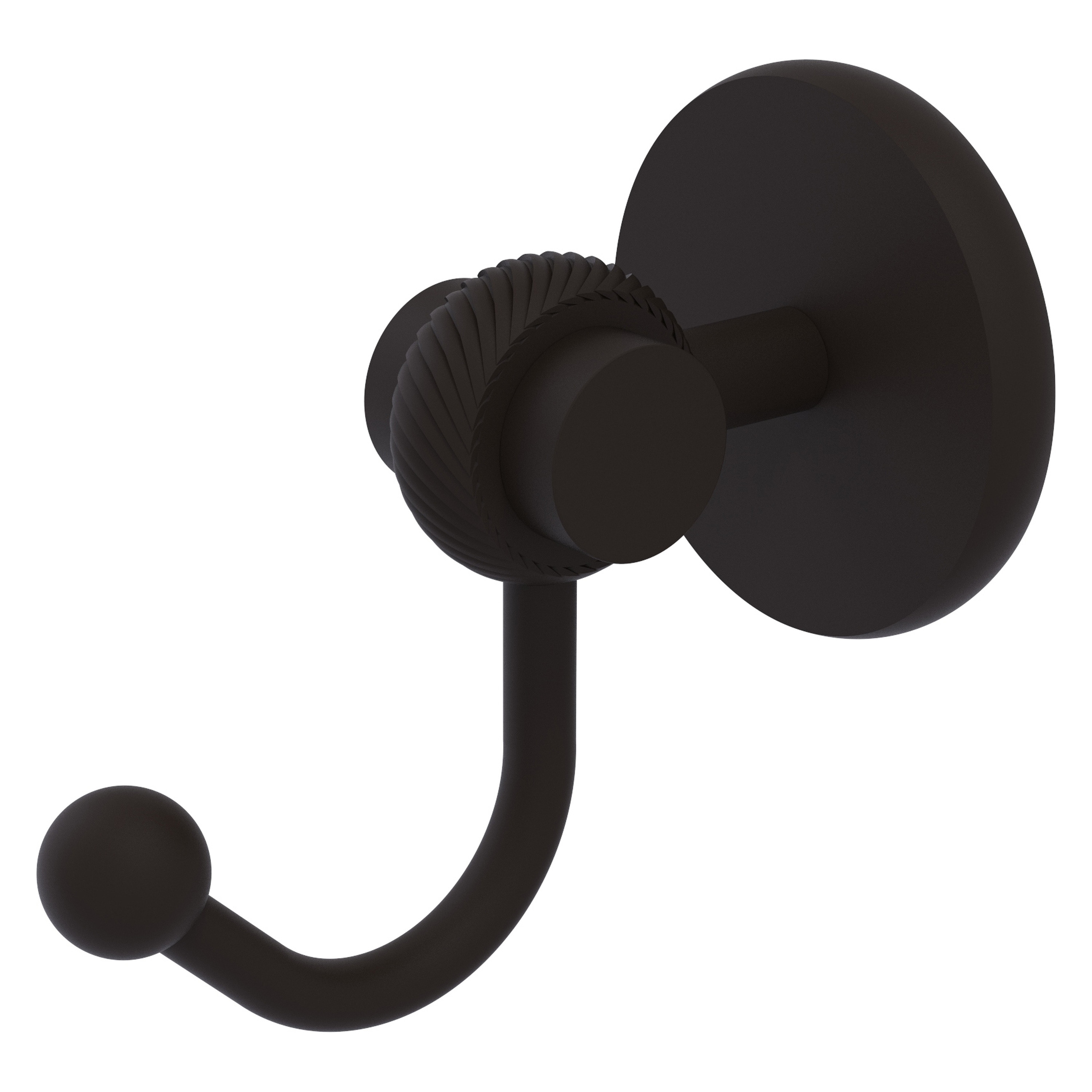 Allied Brass 7220T-ORB Satellite Orbit Two Oil-rubbed Bronze Single -Hook Wall mount Towel Hook