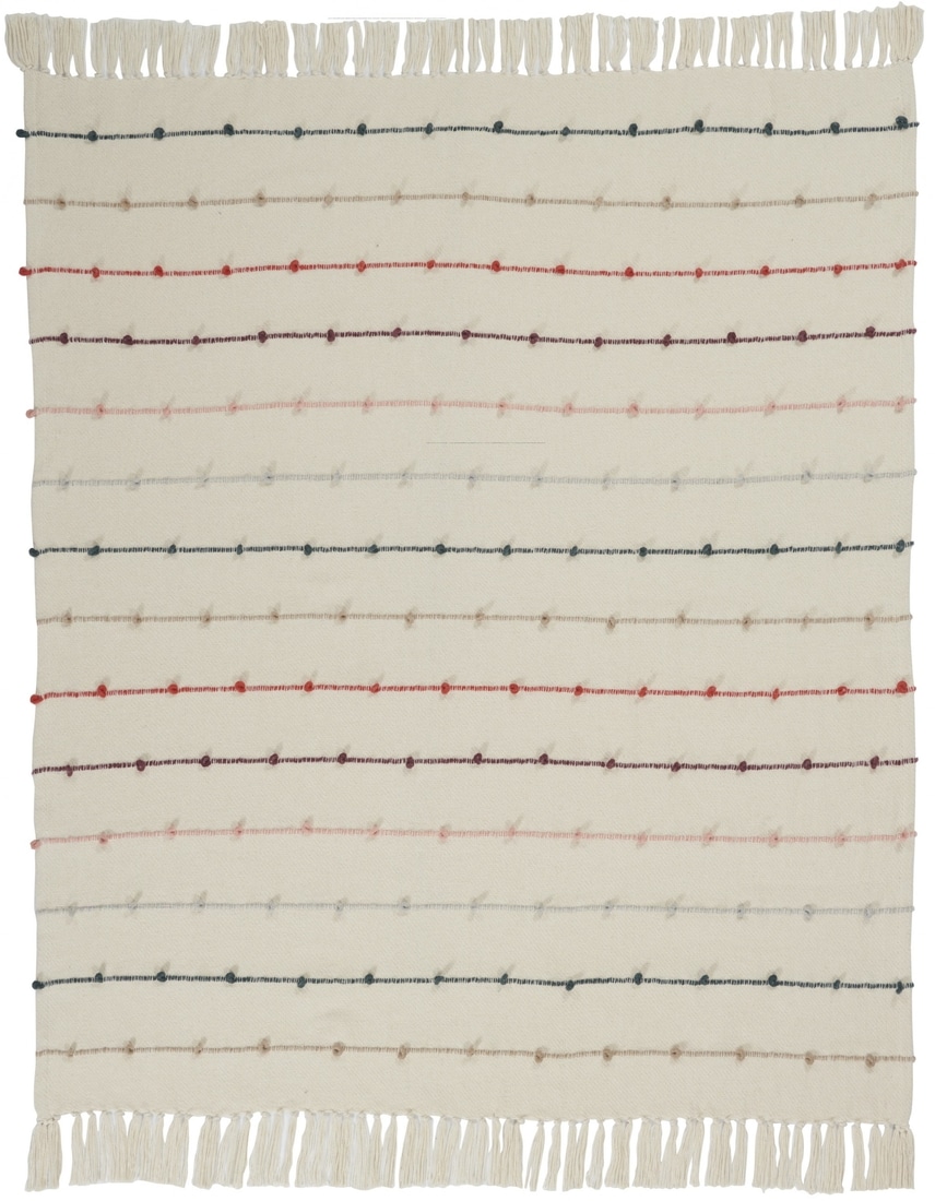 HomeRoots 4000386609 Multi color 50-in x 60-in Cotton Blanket