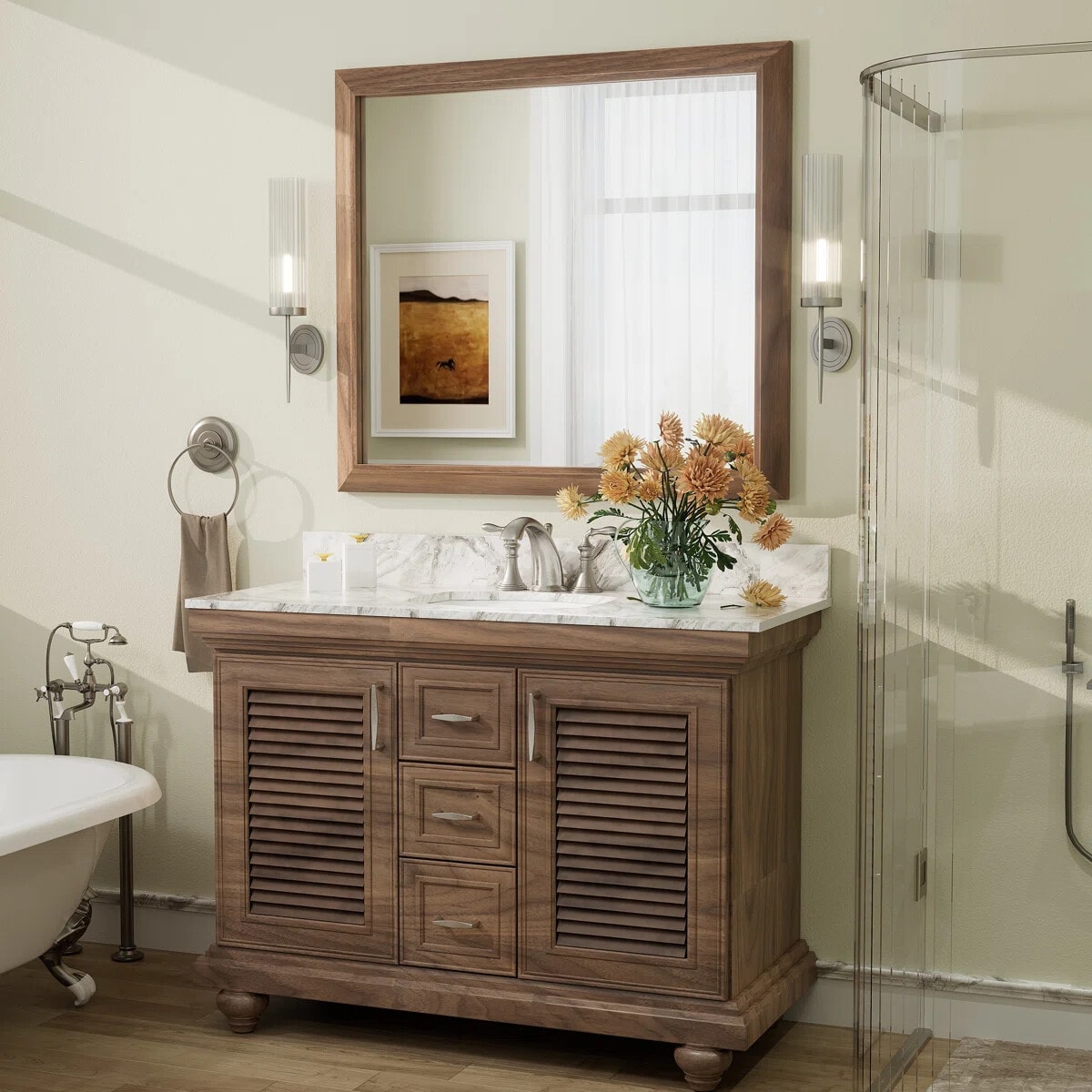 YQP YQP-D-RA10090-MS Framed-Bath-Mirrors - View #2