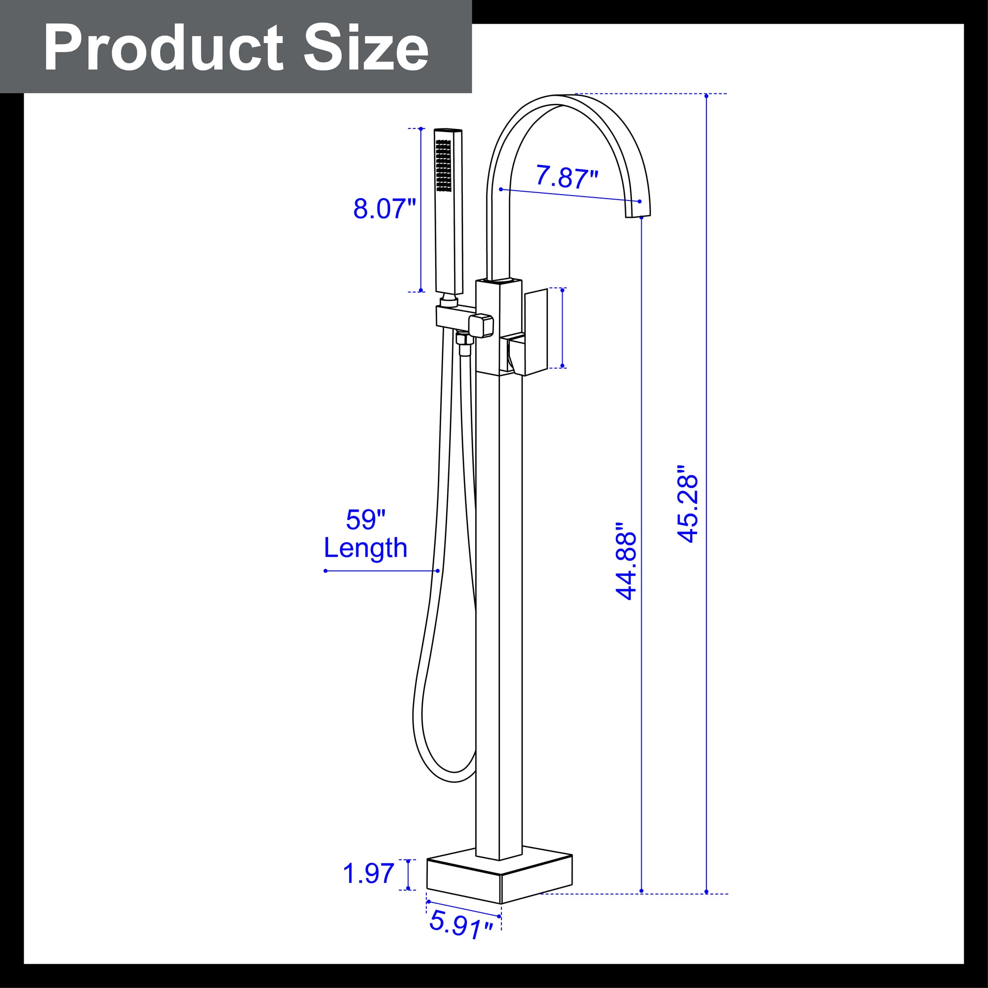 WELLFOR SPA-18007BG Roman-Tub-Faucets - View #10