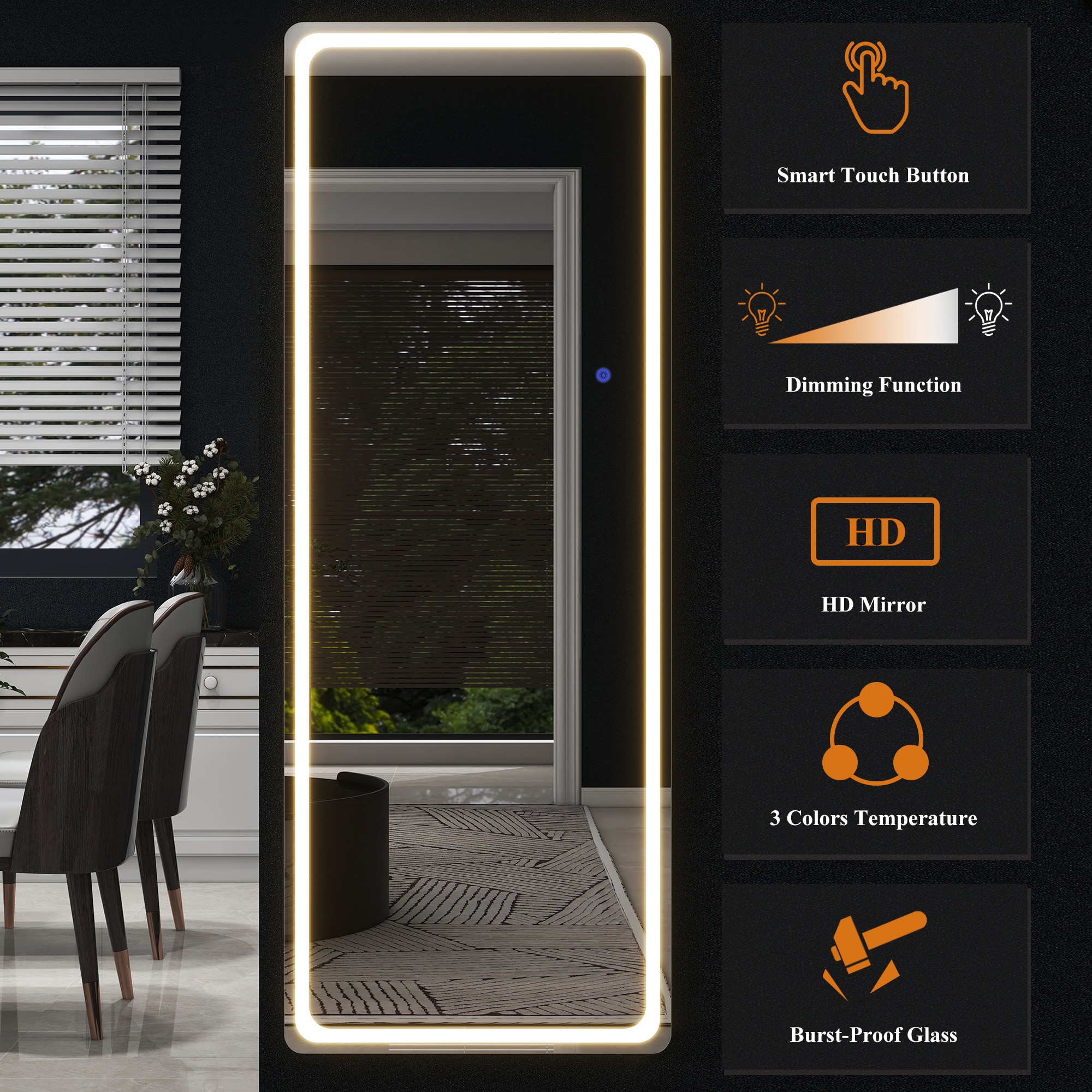 Dovelina LS-A-MR03024 Framed-Bath-Mirrors - View #5