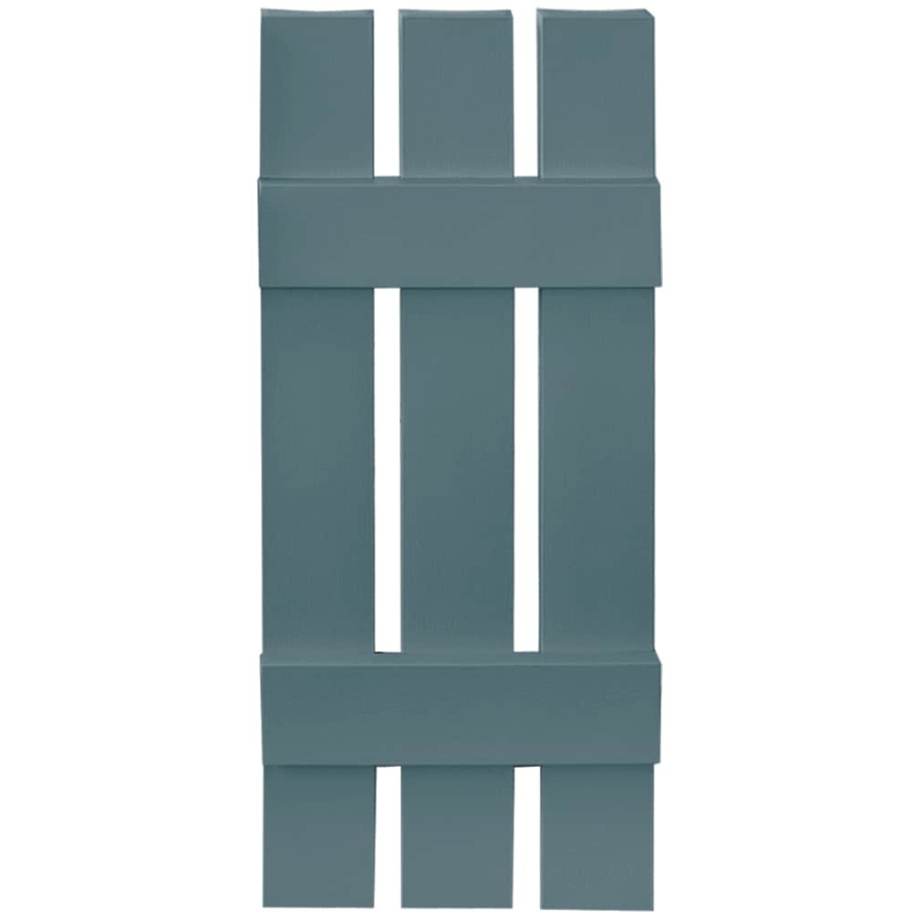 Vantage V5371231004 11.875-in W x 31-in H Blue Board and Batten Spaced Exterior Shutters
