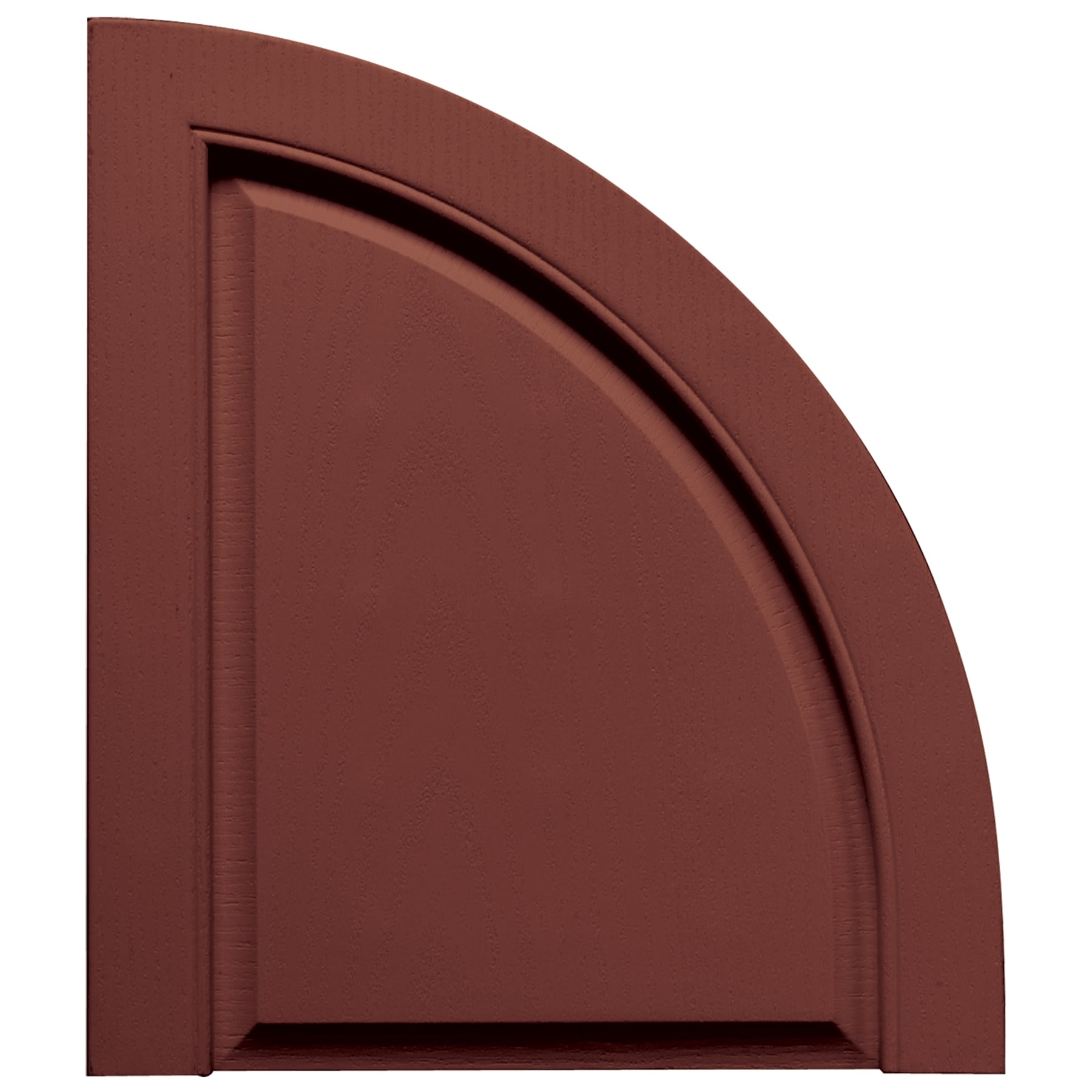 Vantage V0970004027 14.563-in x 17.125-in Cambridge Red Vinyl Quarter round solid arch Shutter Top Set