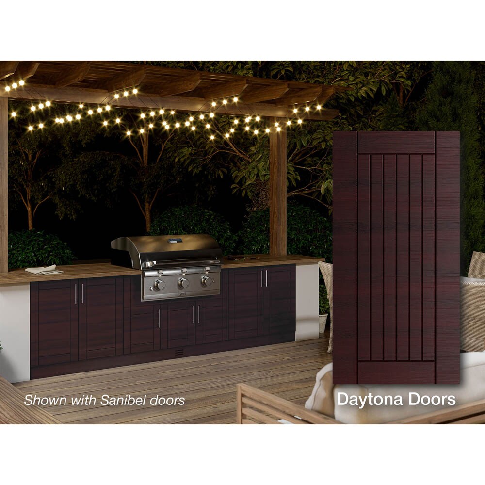 Batten Double Teak Outdoor Kitchen Cabinet Set + Reviews