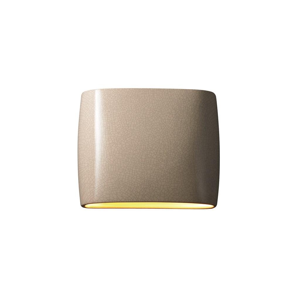 Justice Design Group CER-8855-CRK Ambiance 12-in W 2 -Light White Transitional Wall Sconce