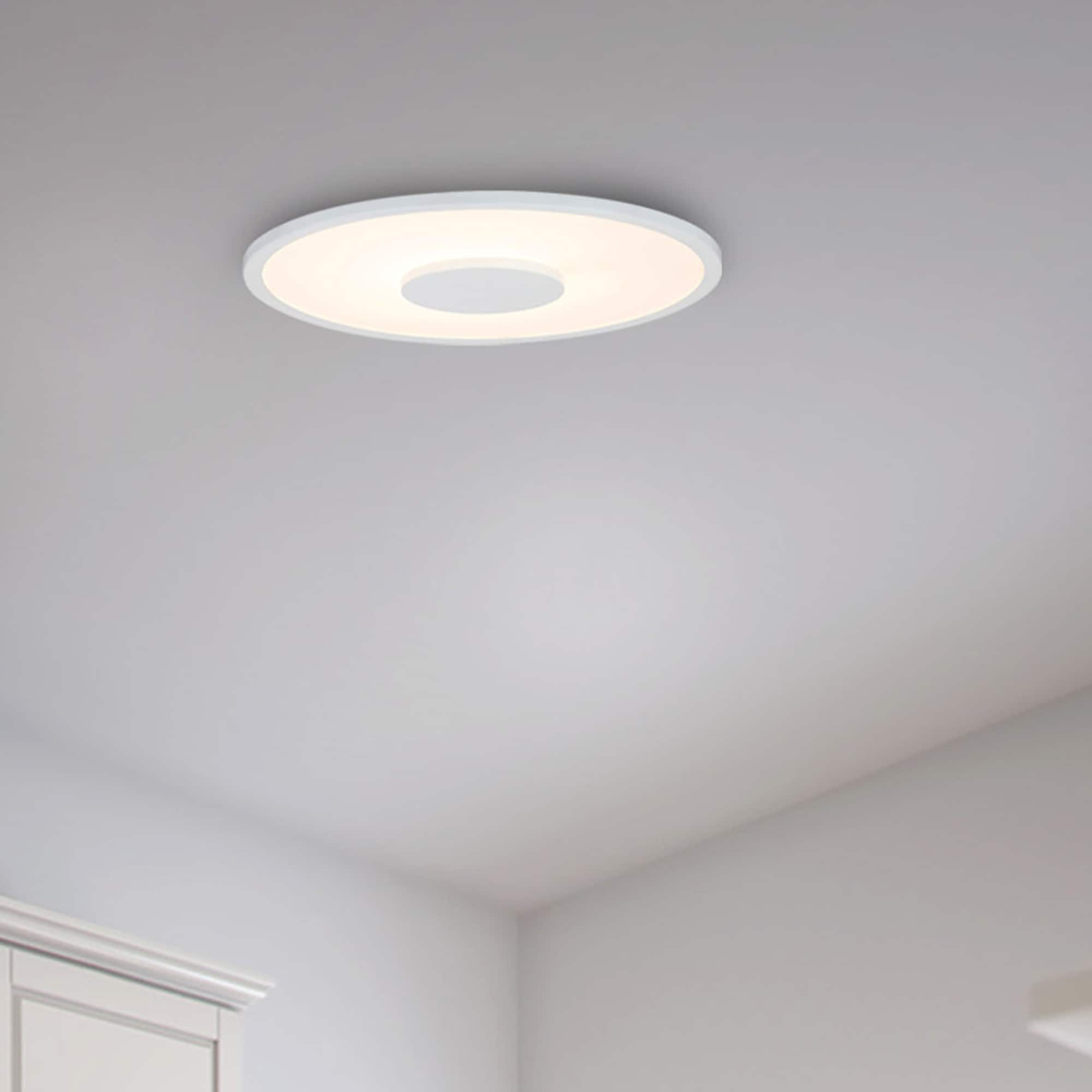 Origin 21 KYW3001LX-02 WH Ledger 1 -Light 12.875-in Matte White Integrated LED Flush Mount Light