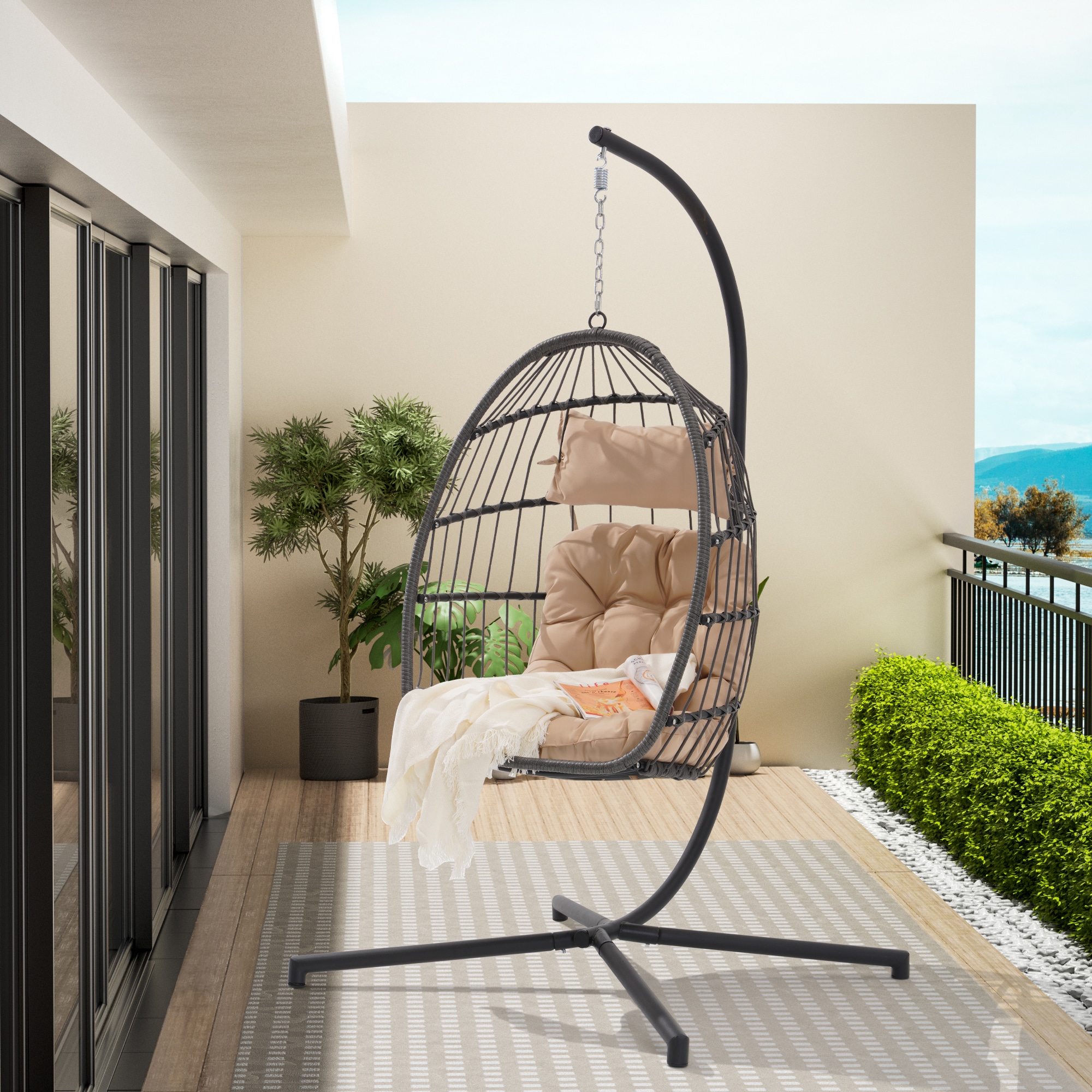 fisher stack patio egg chair