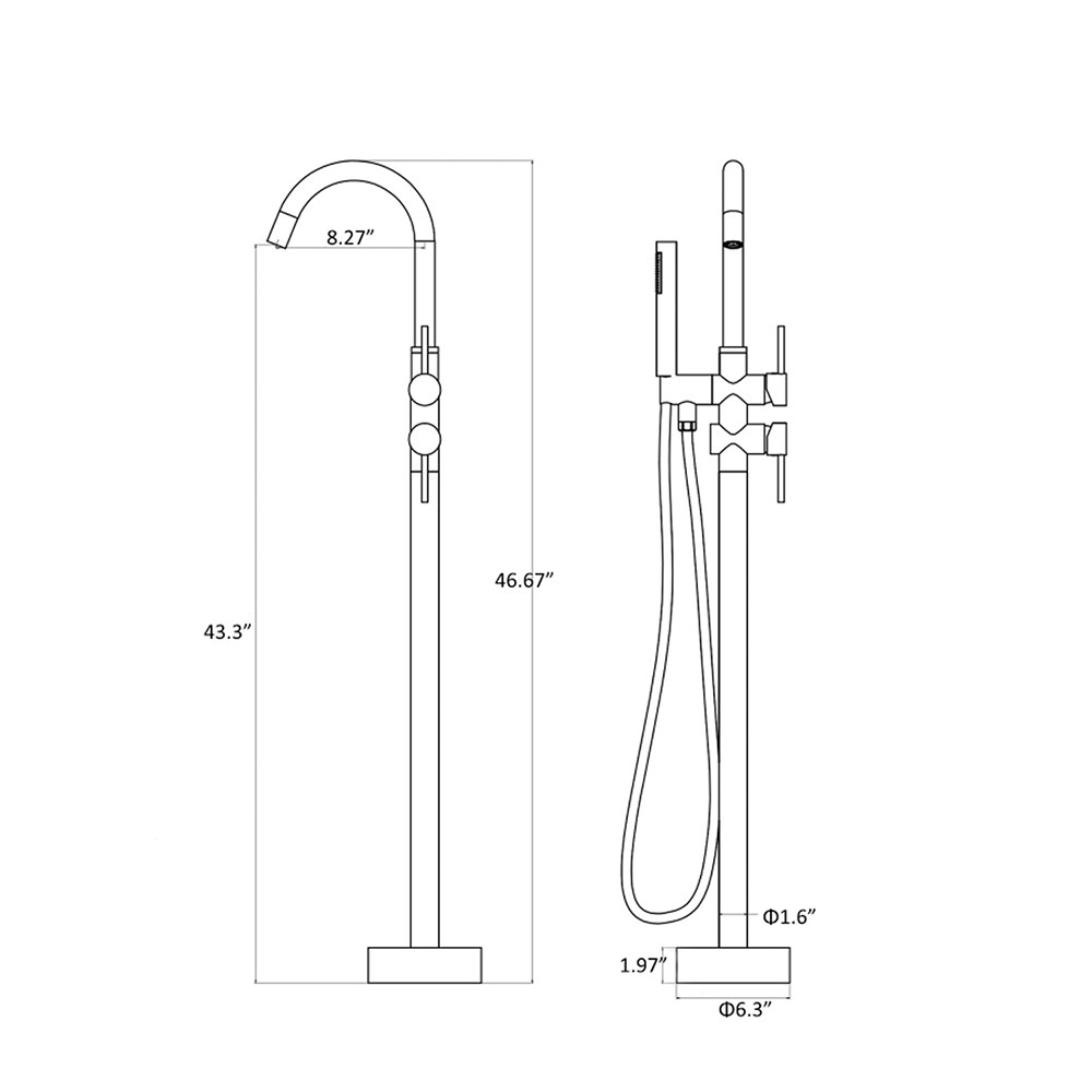 Topcraft FF012BN Roman-Tub-Faucets - View #3