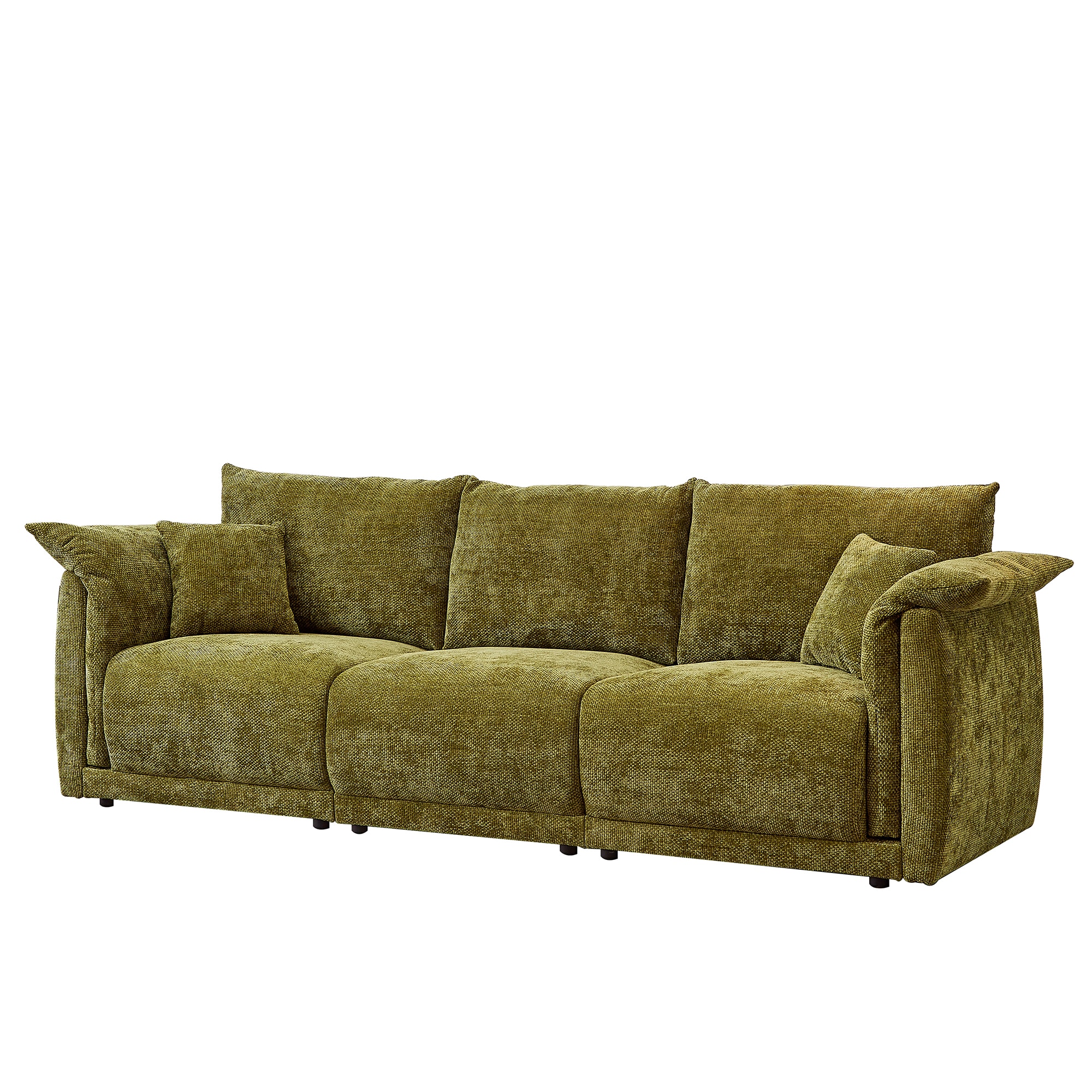 Bybafun YD2700111 98.5-in Modern Green 3 -seater Sofa