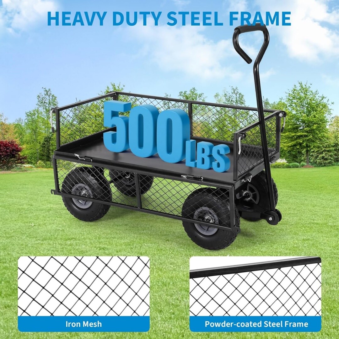 Qeetex KL-PHO-15HP8STE Wheelbarrow-Yard-Cart - View #3