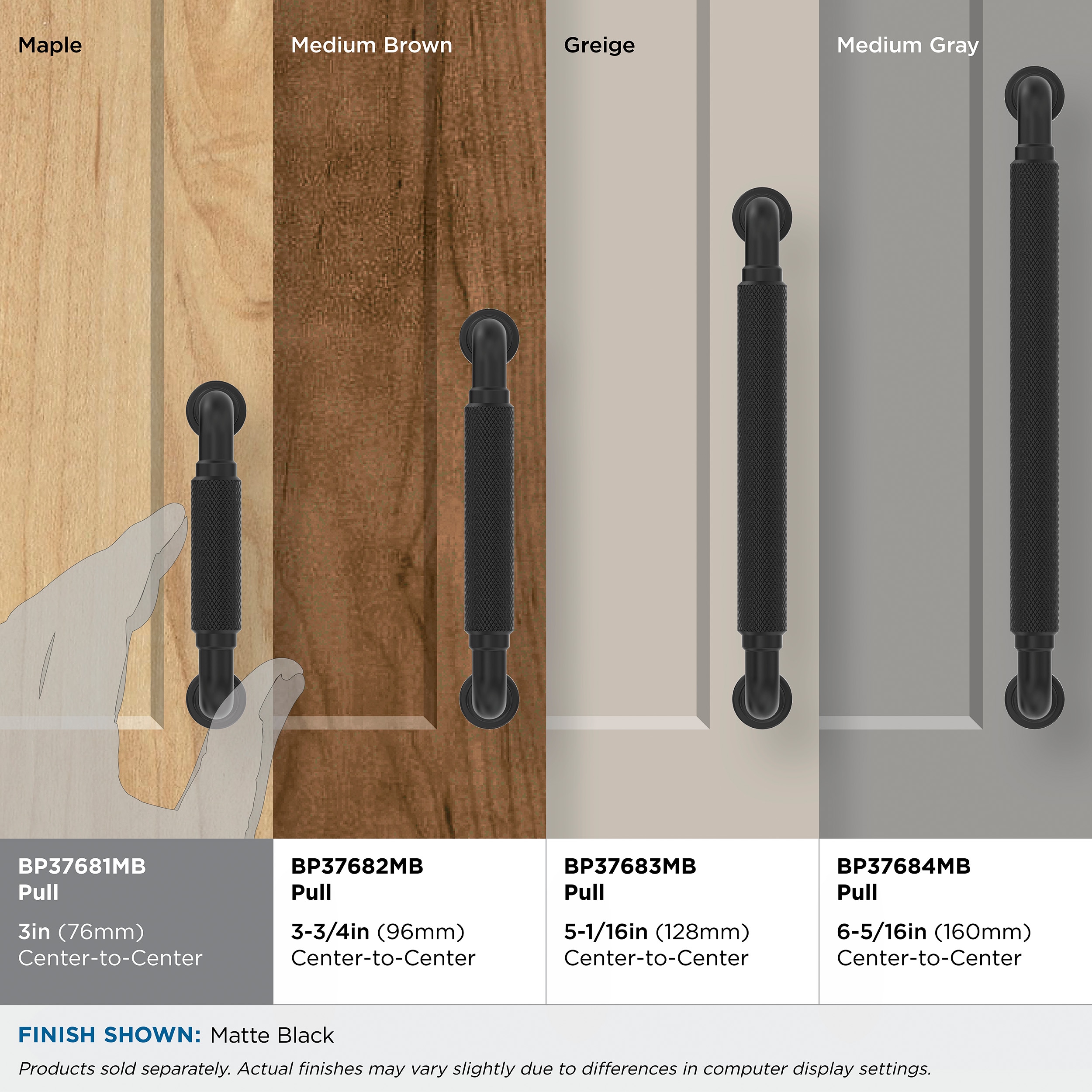 Amerock BP37681MB Cabinet-Pulls - View #7