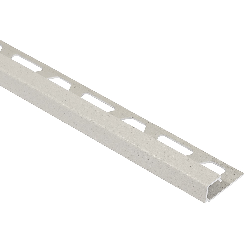 Schluter Systems Q45TSI Quadec 0.188-in W x 98.5-in L Ivory textured color-coated aluminum Aluminum Square edge Tile Edge Trim